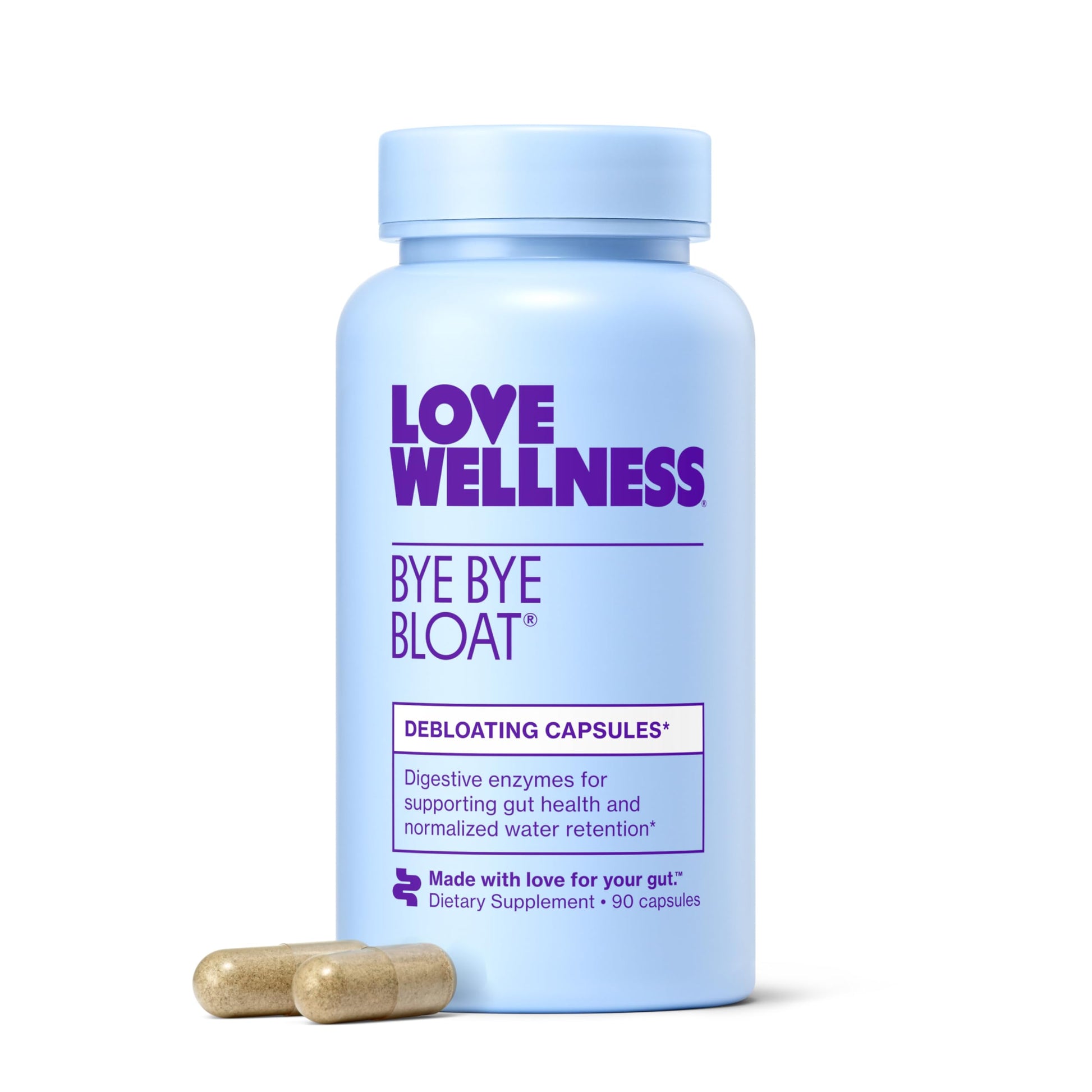 Love Wellness Bye Bye Bloat Digestive Enzymes 90 Capsules