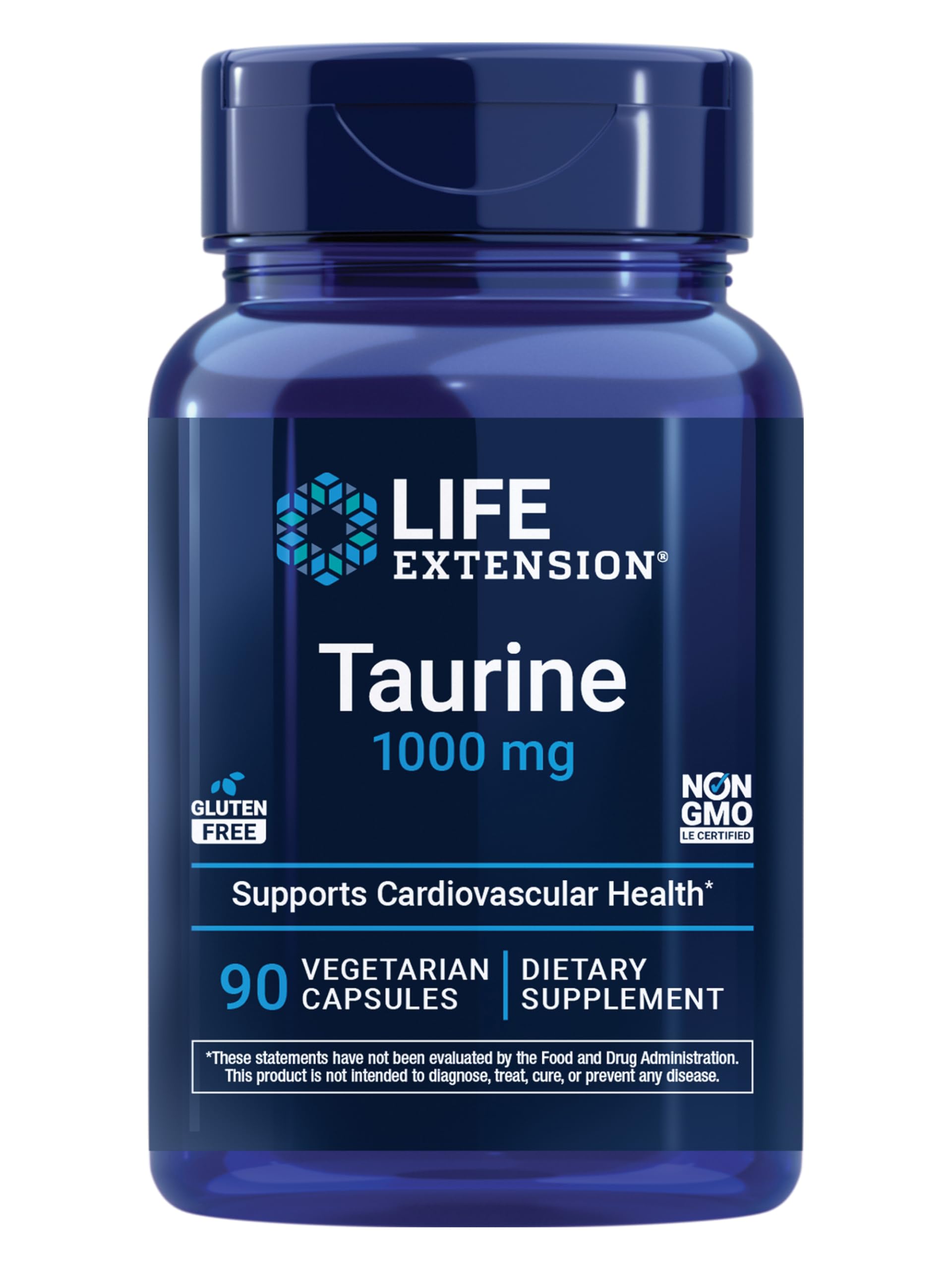 Life Extension Taurine Capsule, 1000 mg, 90 Count