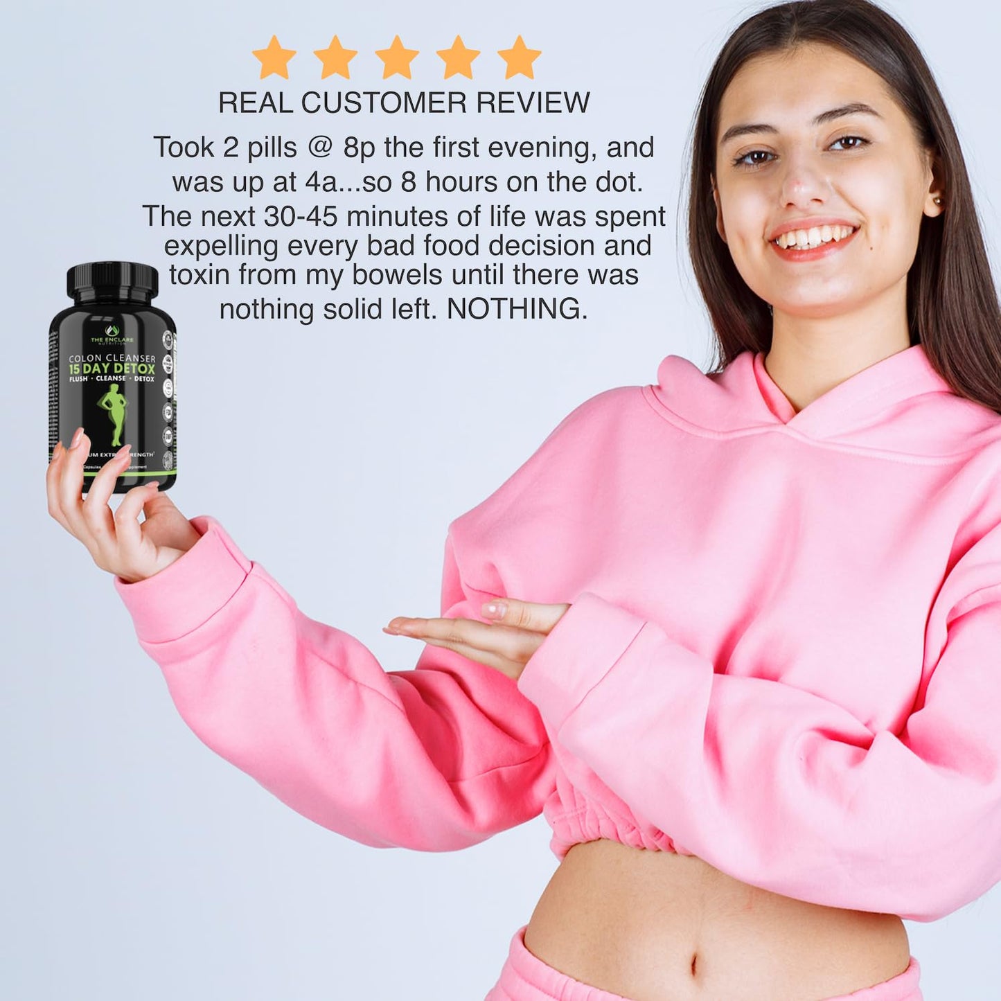 THE ENCLARE NUTRITION Colon Cleanse 15 Day Gut Cleanse Capsule 30 Count