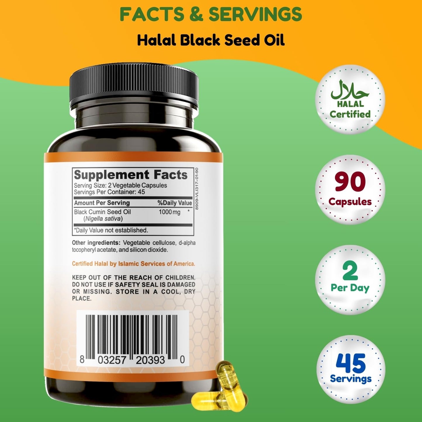 SHIFAA NUTRITION Black Seed Oil 1000 mg Liquid Filled Capsule 90 Count