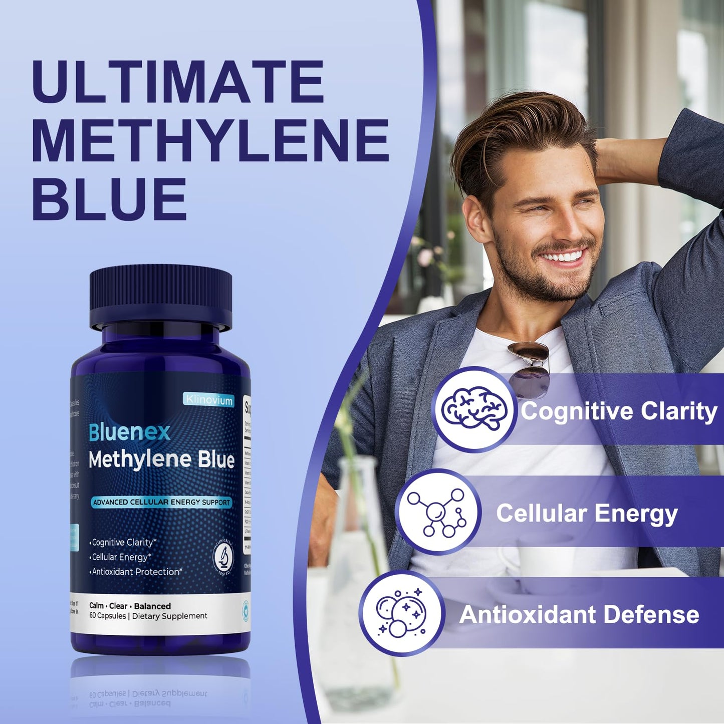 Klinovium Methylene Blue Capsules 10 mg, 60 Count