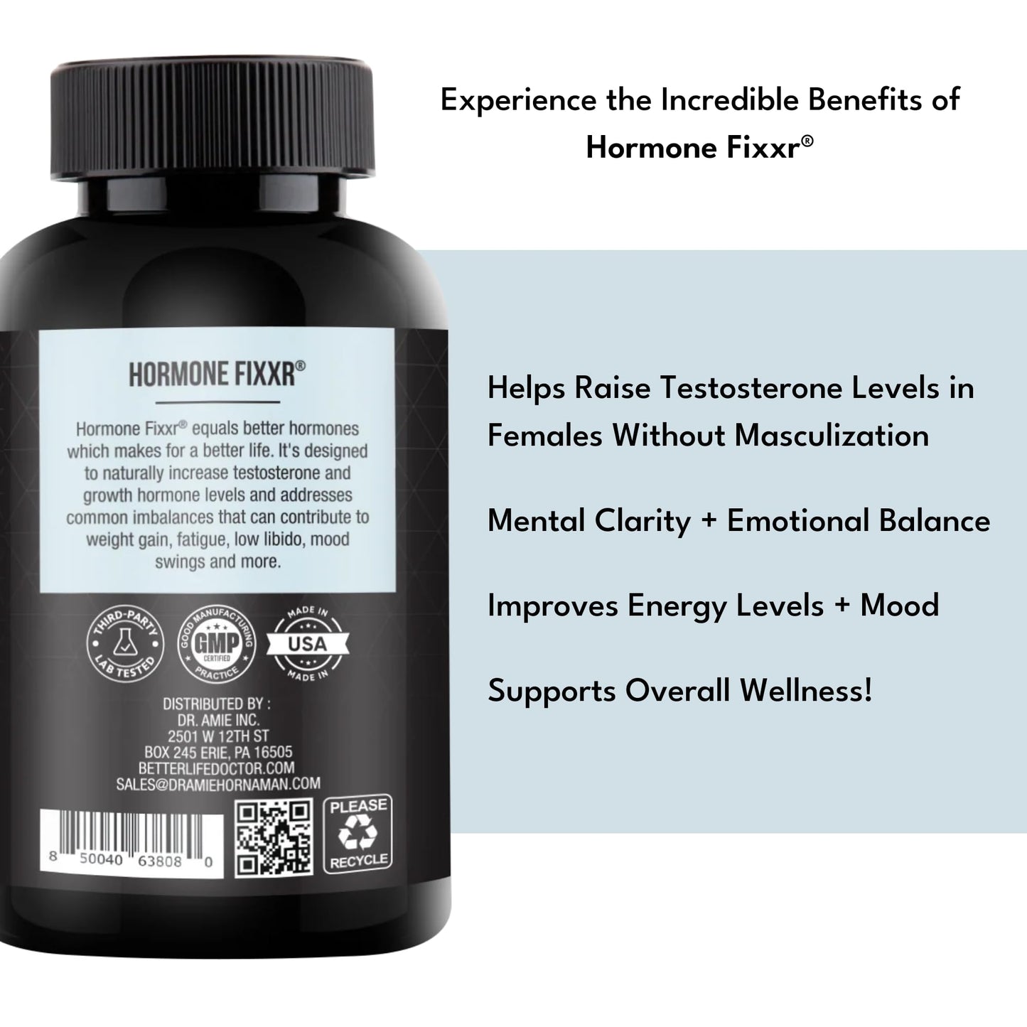 Fixxr Hormone Support by Dr. Amie Capsules, 90 Count
