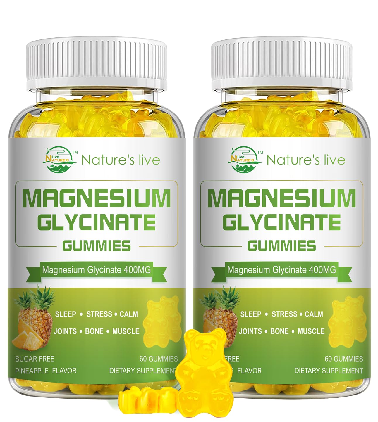 Nature's live Magnesium Glycinate Gummies 120 Gummies