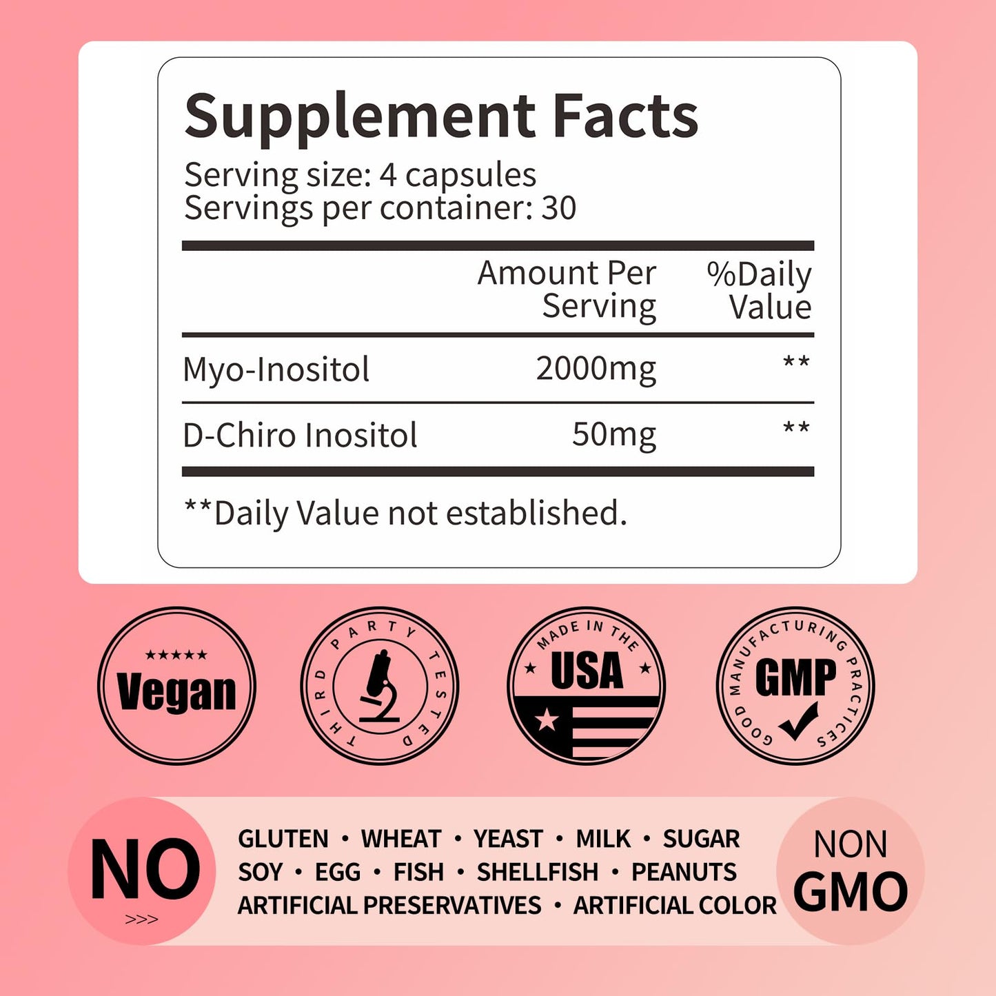 RUNICA Myo-Inositol & D-Chiro Inositol (40:1 Ratio) Capsules, 240
