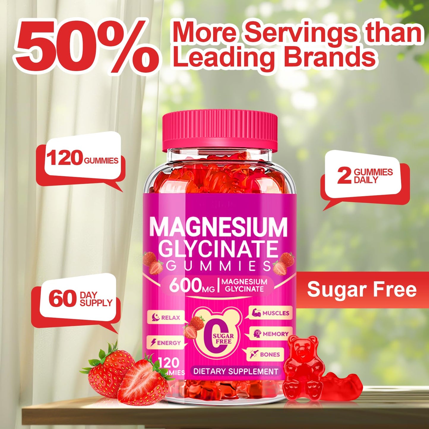 Cytona Magnesium Glycinate Gummies 600mg, 240 Gummies