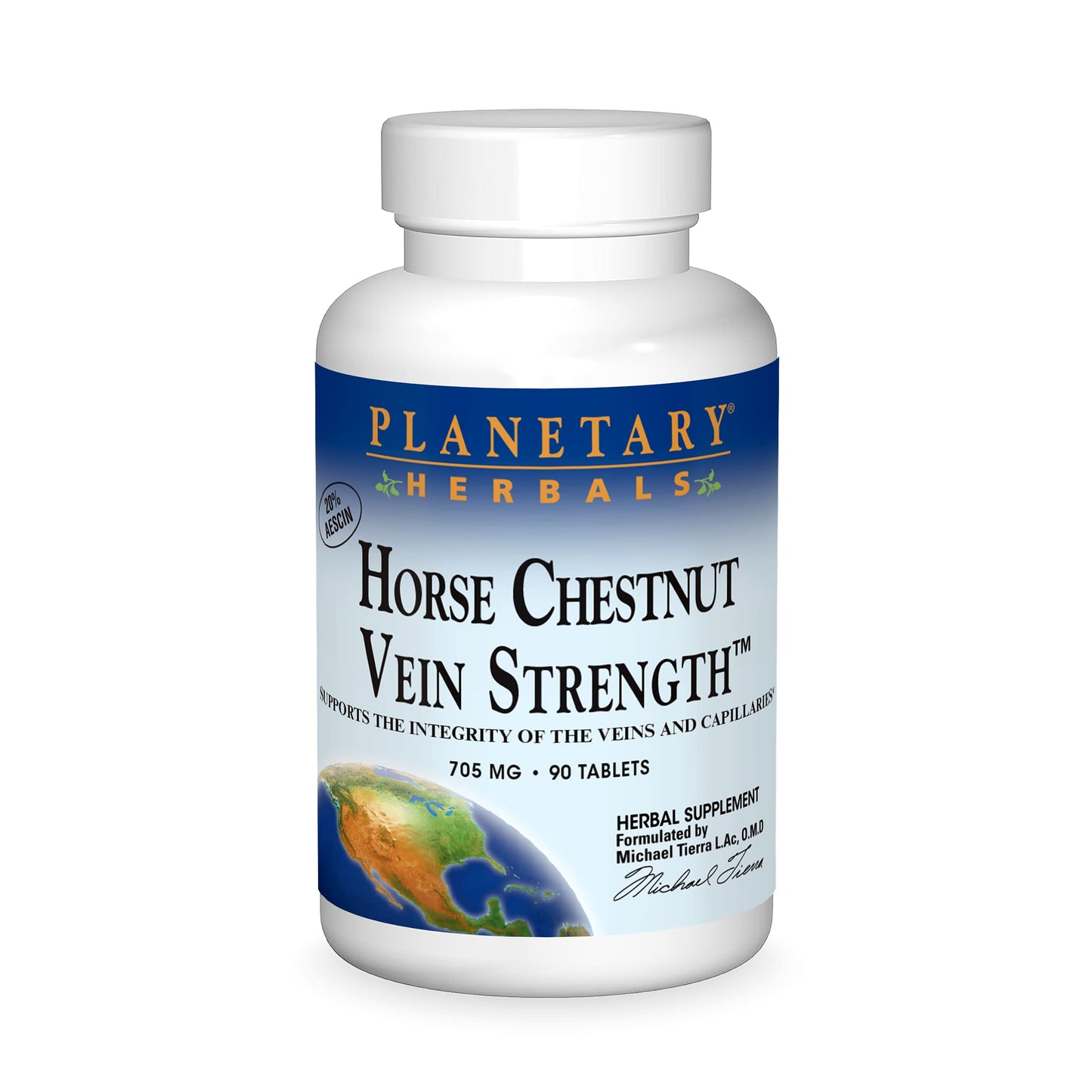 Planetary Herbals Horse Chestnut Vein Strength 705mg, Supports The Integrity Of The Veins And Capillaries, 90 Tablets