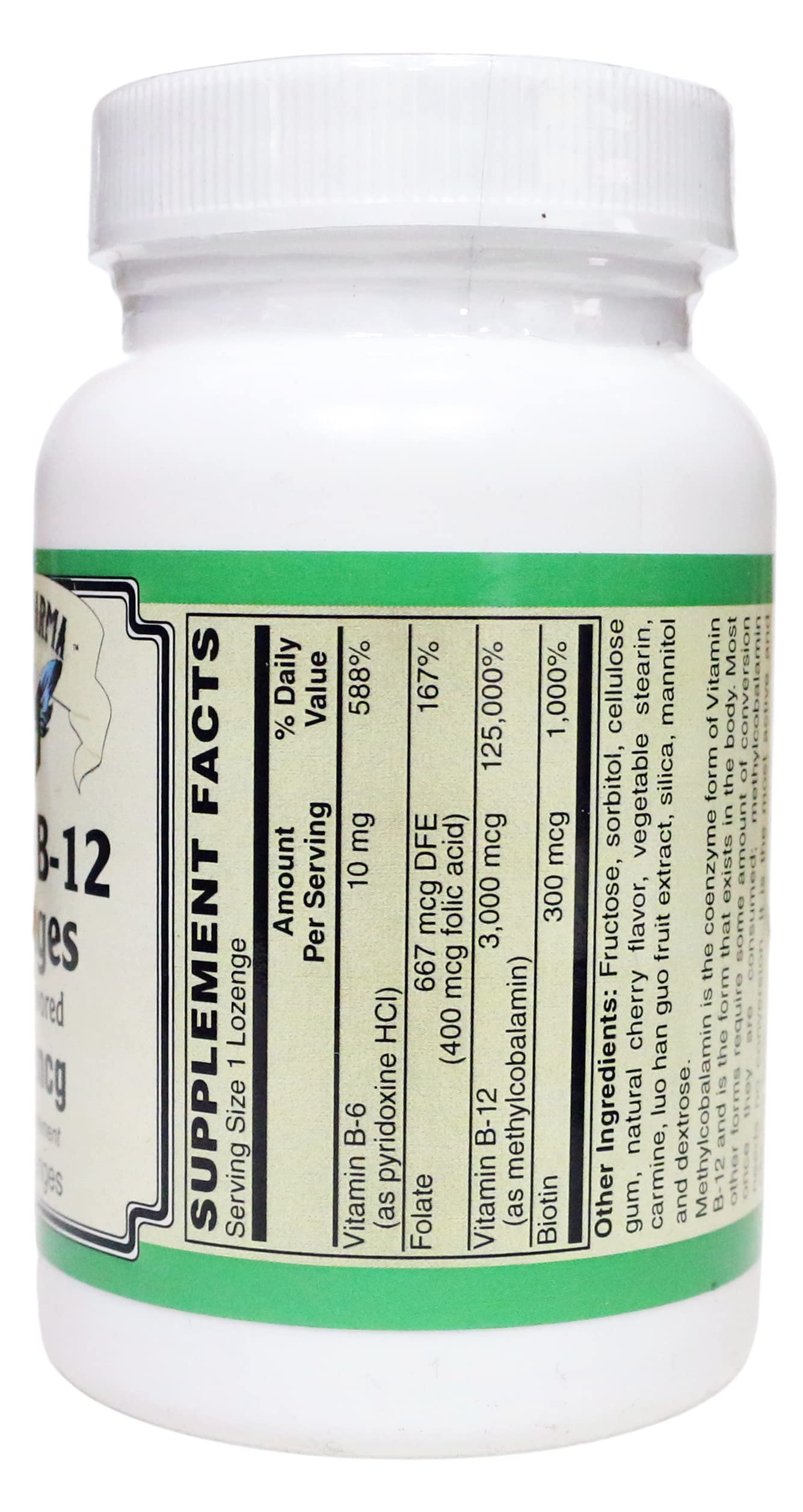 AlchePharma Methyl B-12 3,000mcg Tablet, 100 Count