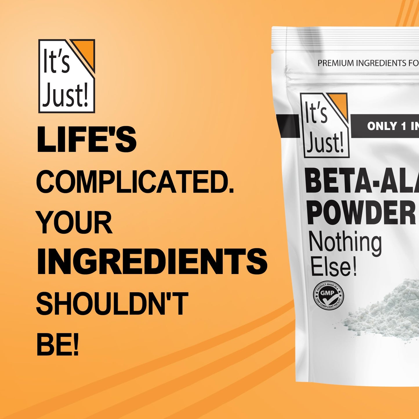 It's Just! Beta-Alanine Powder Pre-Workout Supplement, 8.8 oz
