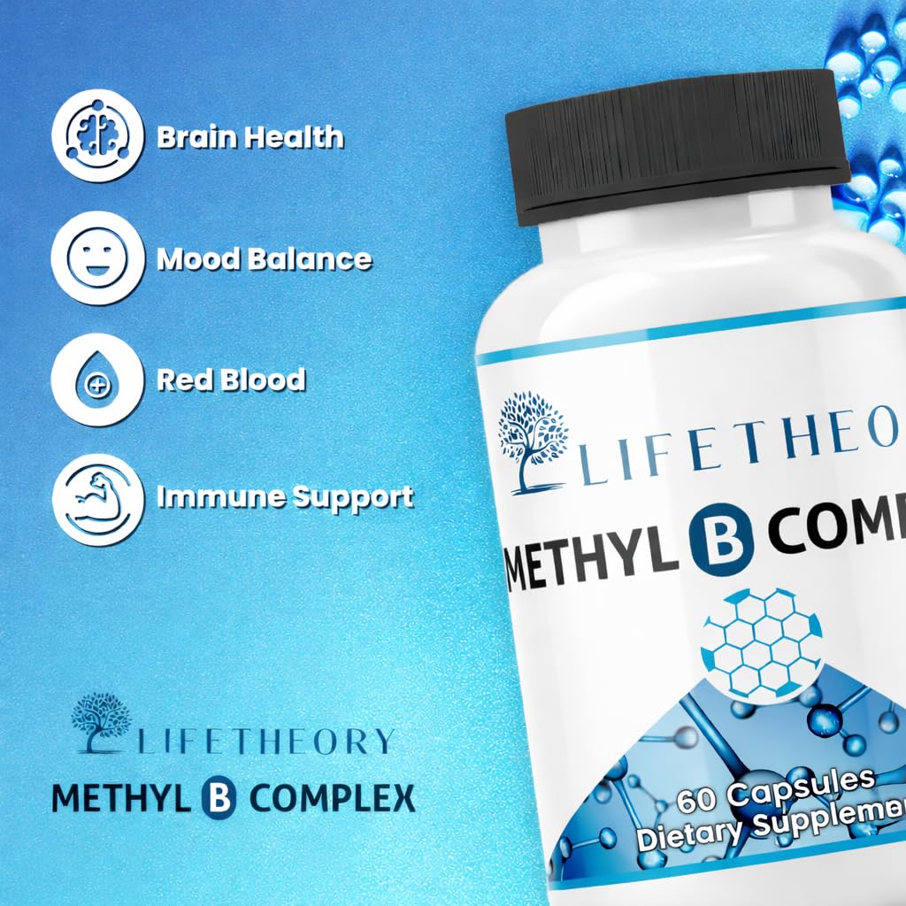 LIFETHEORY Methyl B Complex Supplement Capsules, 60 Count
