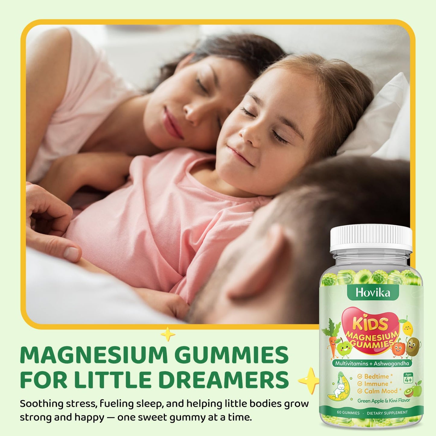 Hovika Magnesium Gummies for Kids 60 Count