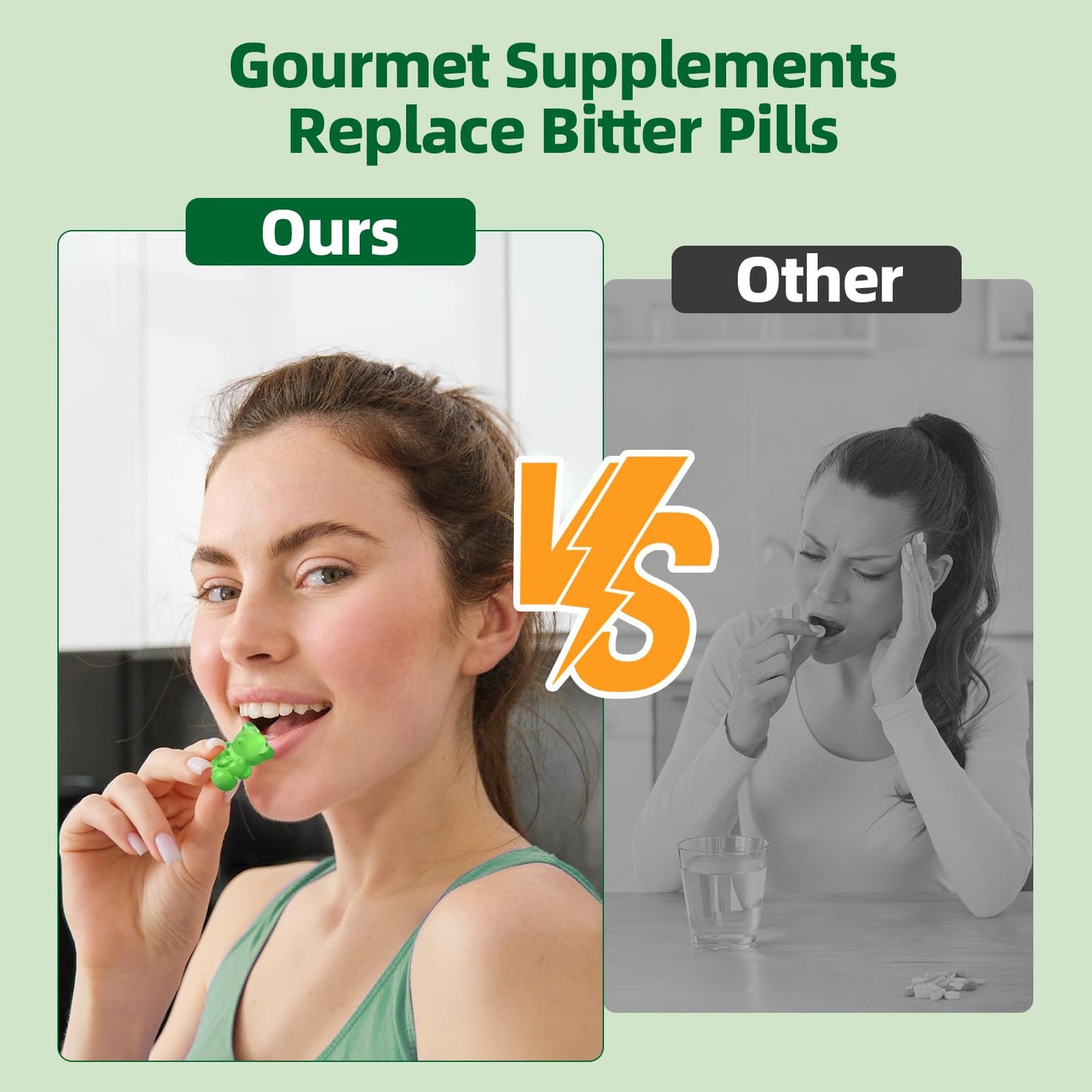 CNDANTING Multivitamin Super Greens Gummies Gummy 1 Count