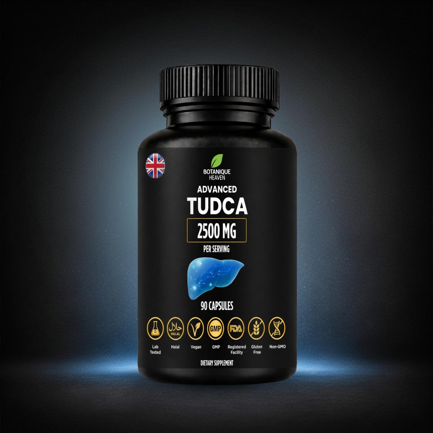 Botanique Heaven TUDCA 2500mg Capsules – Tauroursodeoxycholic Acid – Advanced Liver & Gallbladder Support – High Strength Bile Salts Formula, 90 Capsules