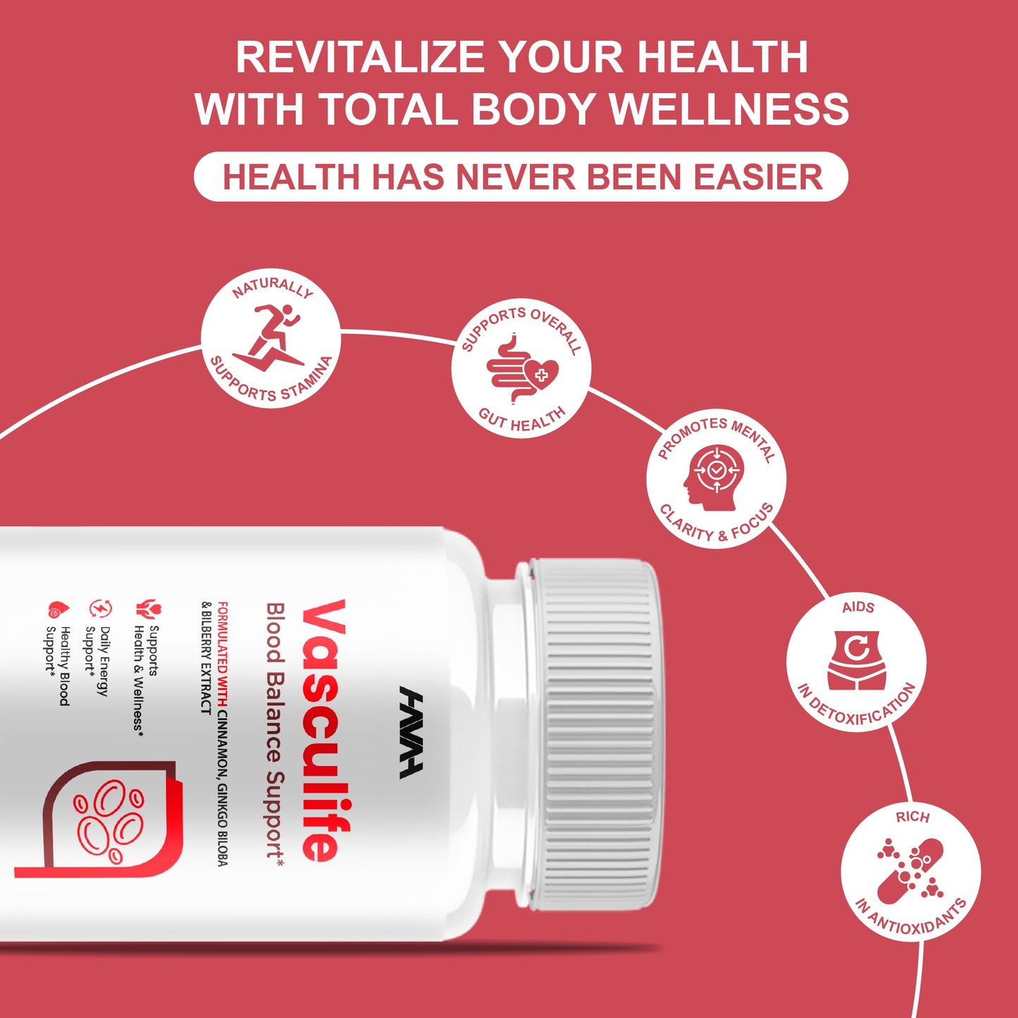 Havah VascuLife Blood Support Capsule, 120 Capsules