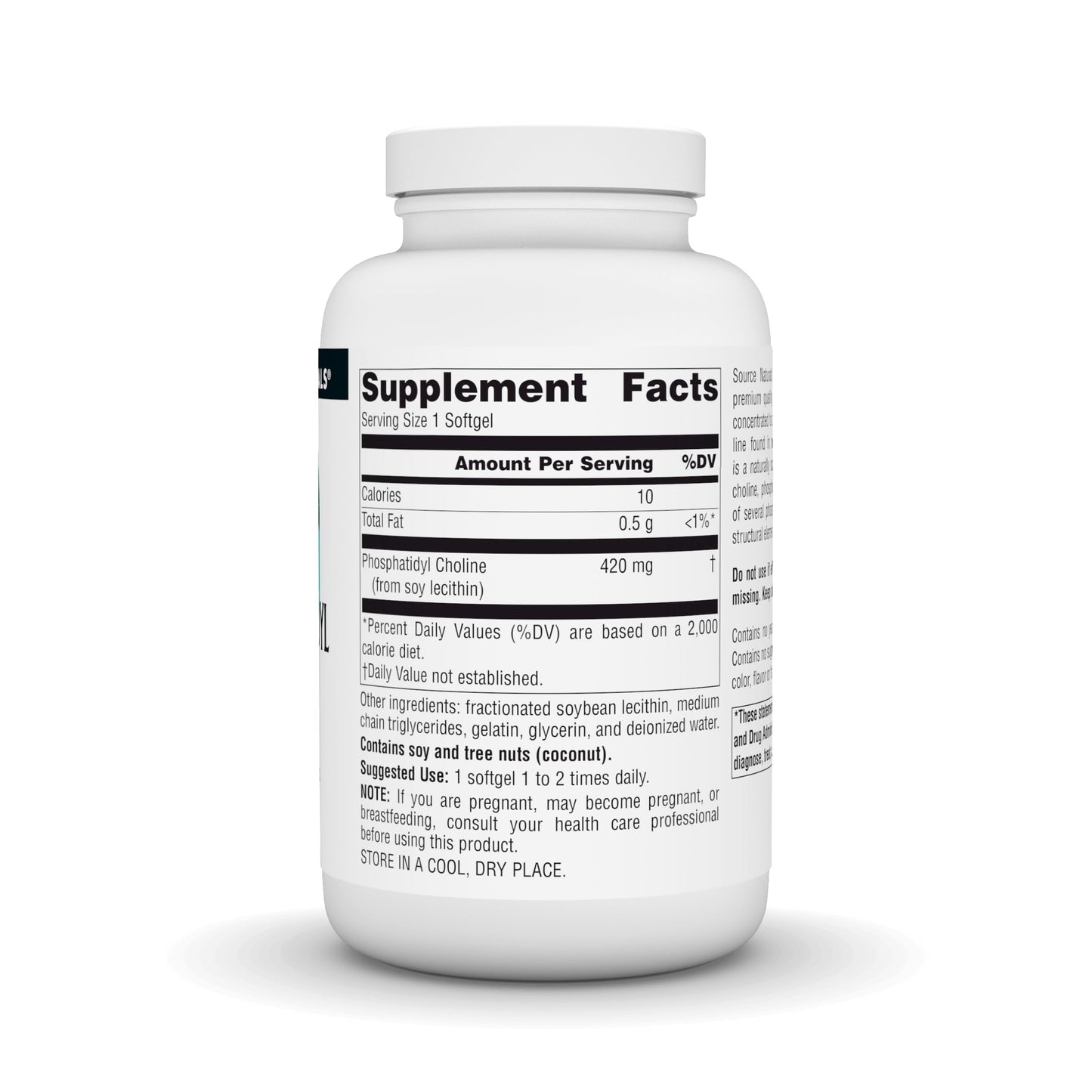 Source Naturals Phosphatidyl Choline in Lecithin 420 mg Dietary Supplement Softgels 180