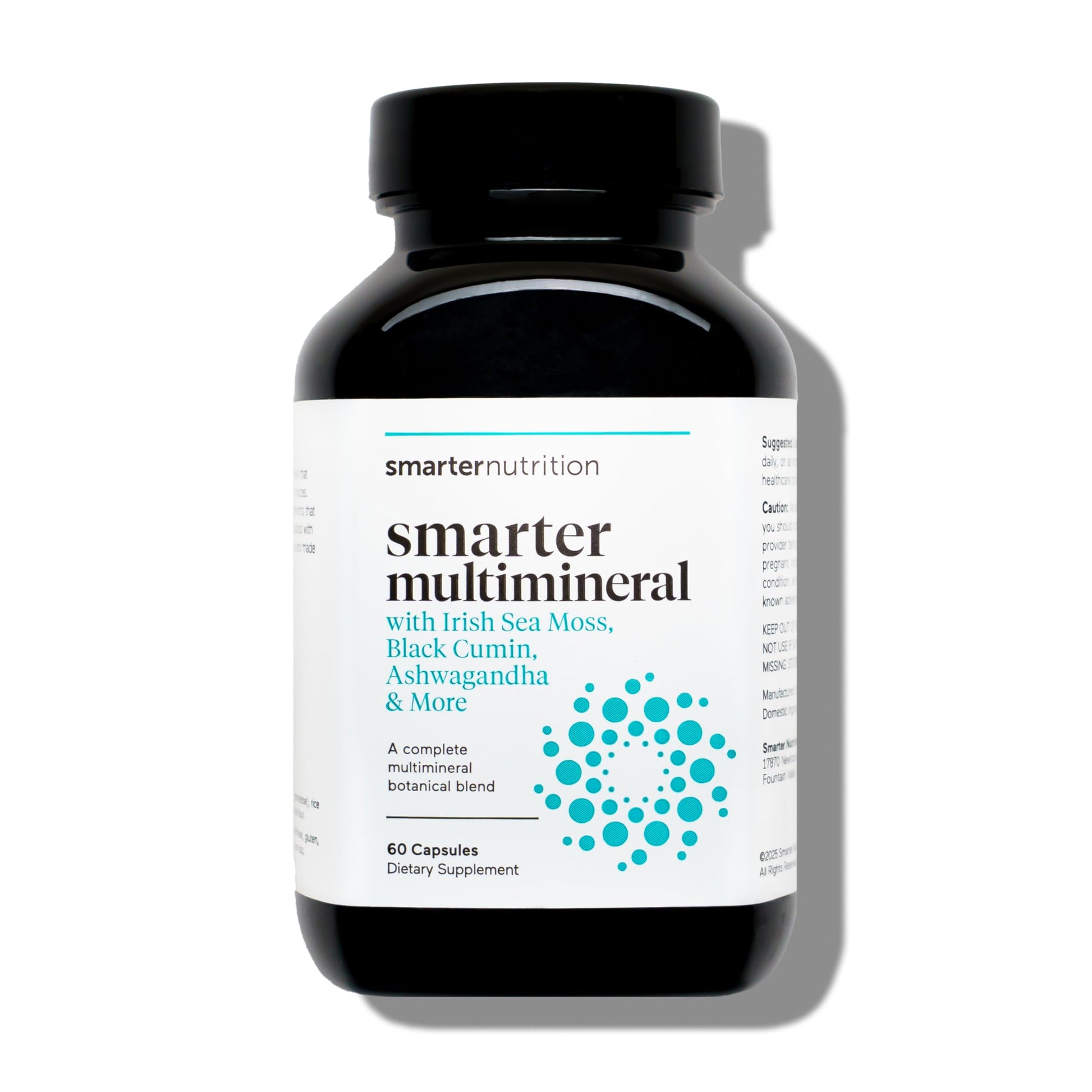 SMARTERNUTRITION Sea Moss Multimineral with Irish Sea Moss with Ashwagandha Bladderwrack Turmeric Zinc Vitamin C Elderberry Dandelion 60 Softgels