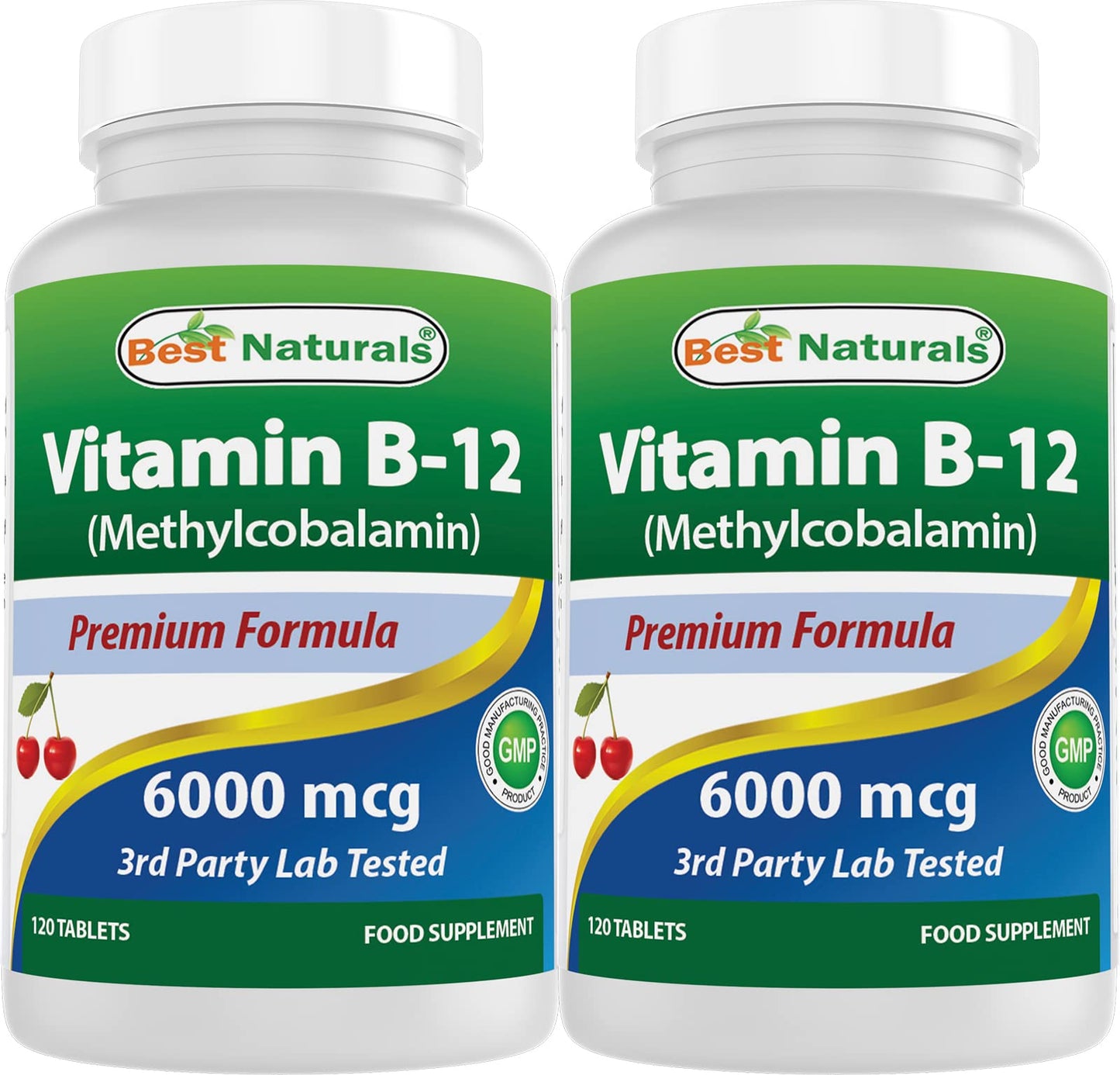 Best Naturals Vitamin B-12 as Methylcobalamin (Methyl B12), 6000 mcg Sublingual Tablets, 240 Count