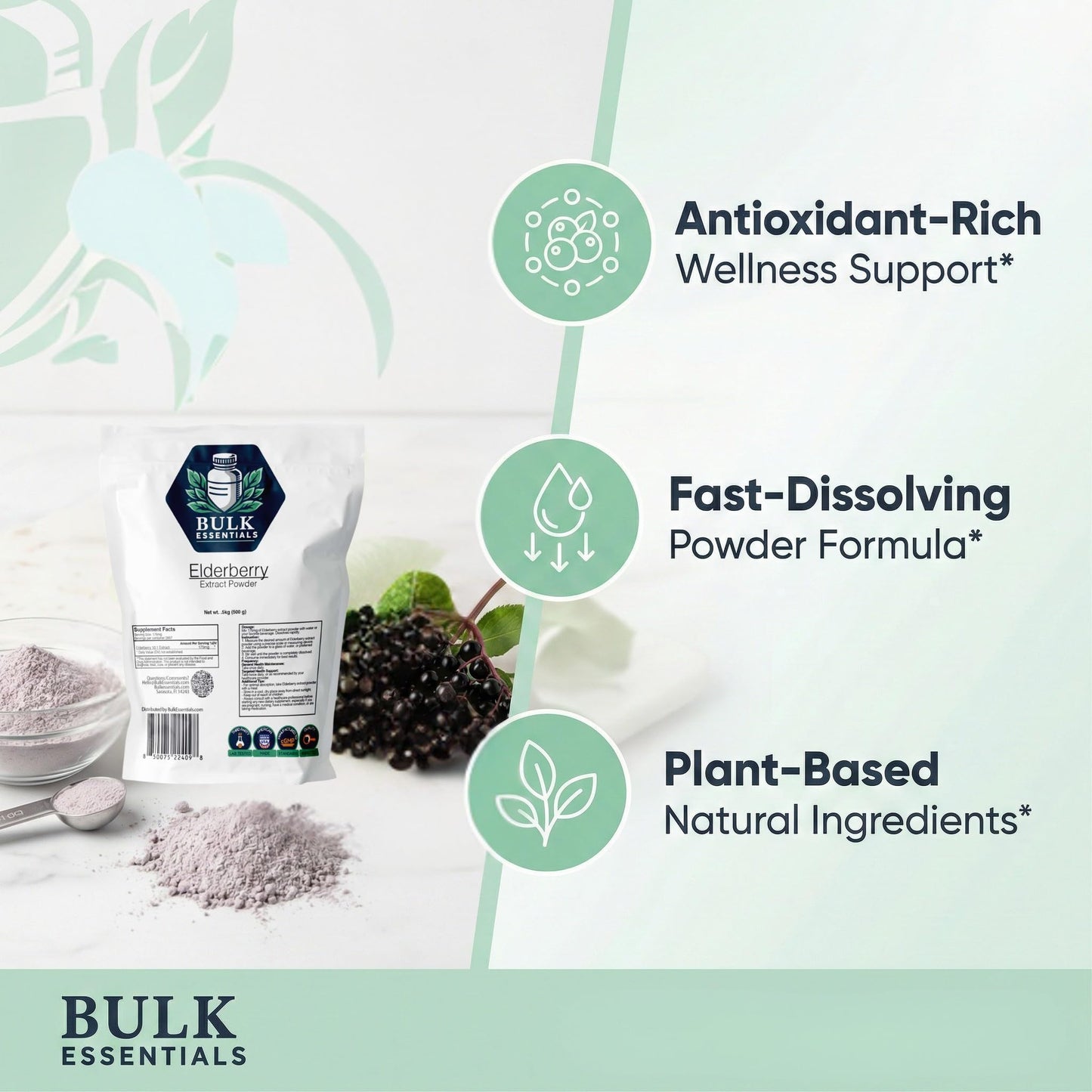 Bulk Essentials Elderberry Extract Powder w/Maltodextrin 18 Ounce