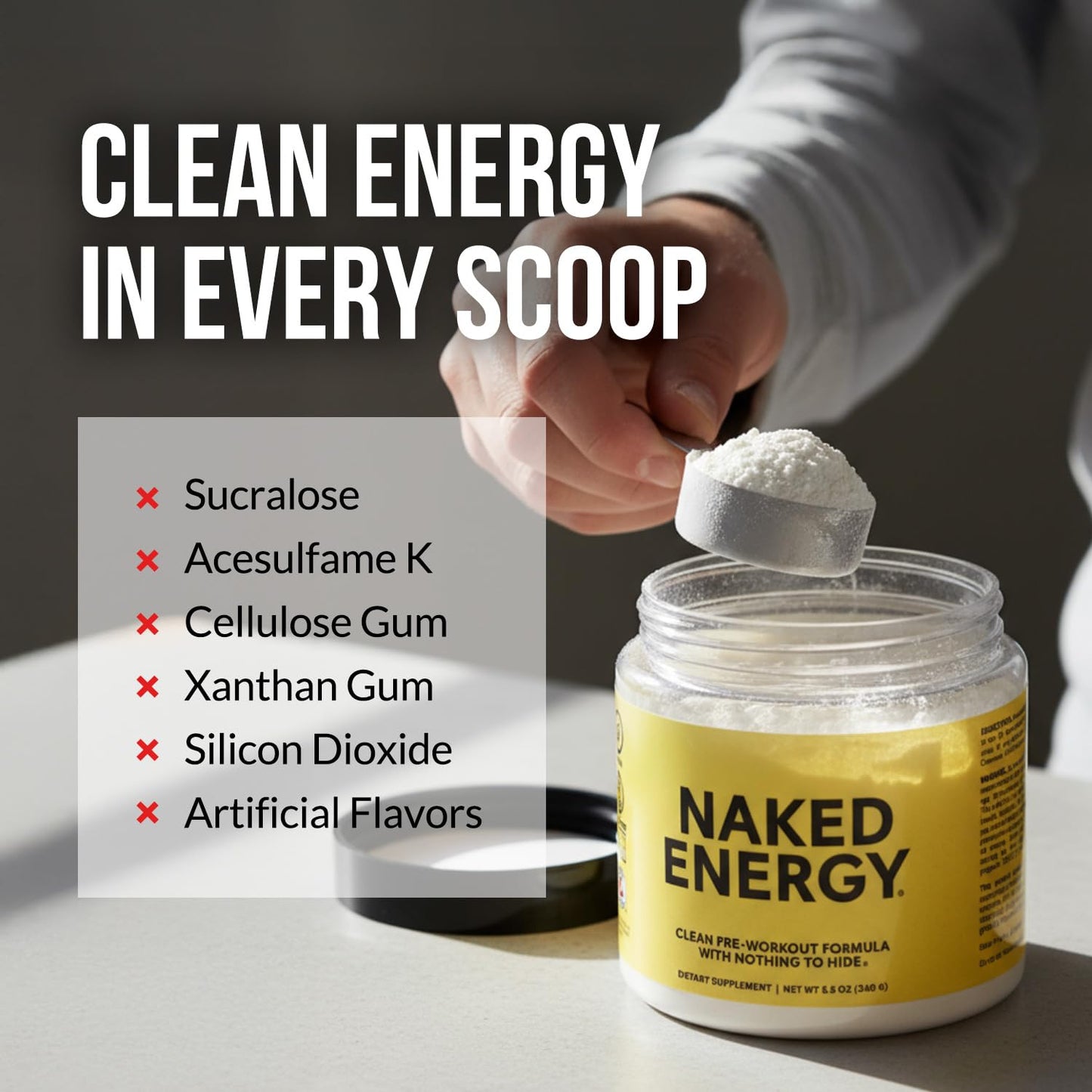 NAKED Energy - Pure Pre Workout Powder 8.2 oz