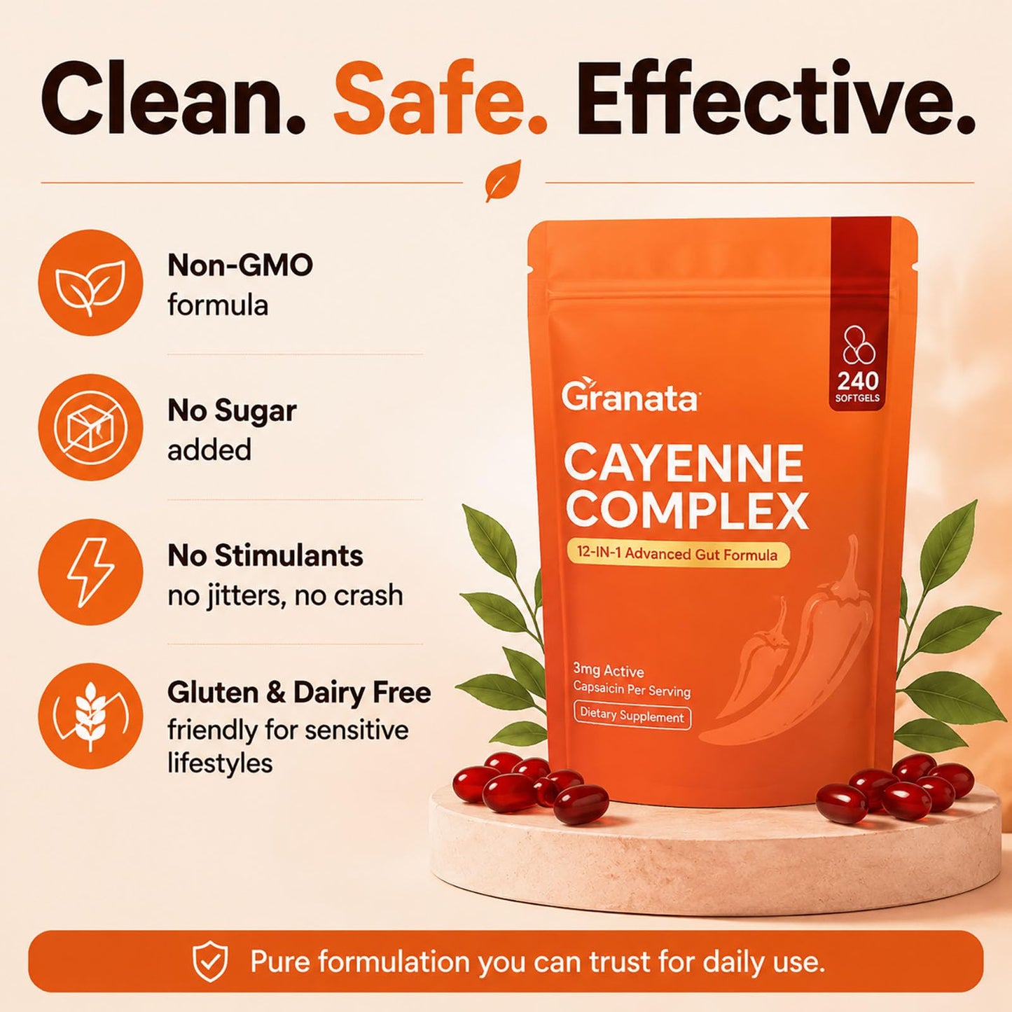LumiLight Granata Cayenne Pepper Softgels 240 Count