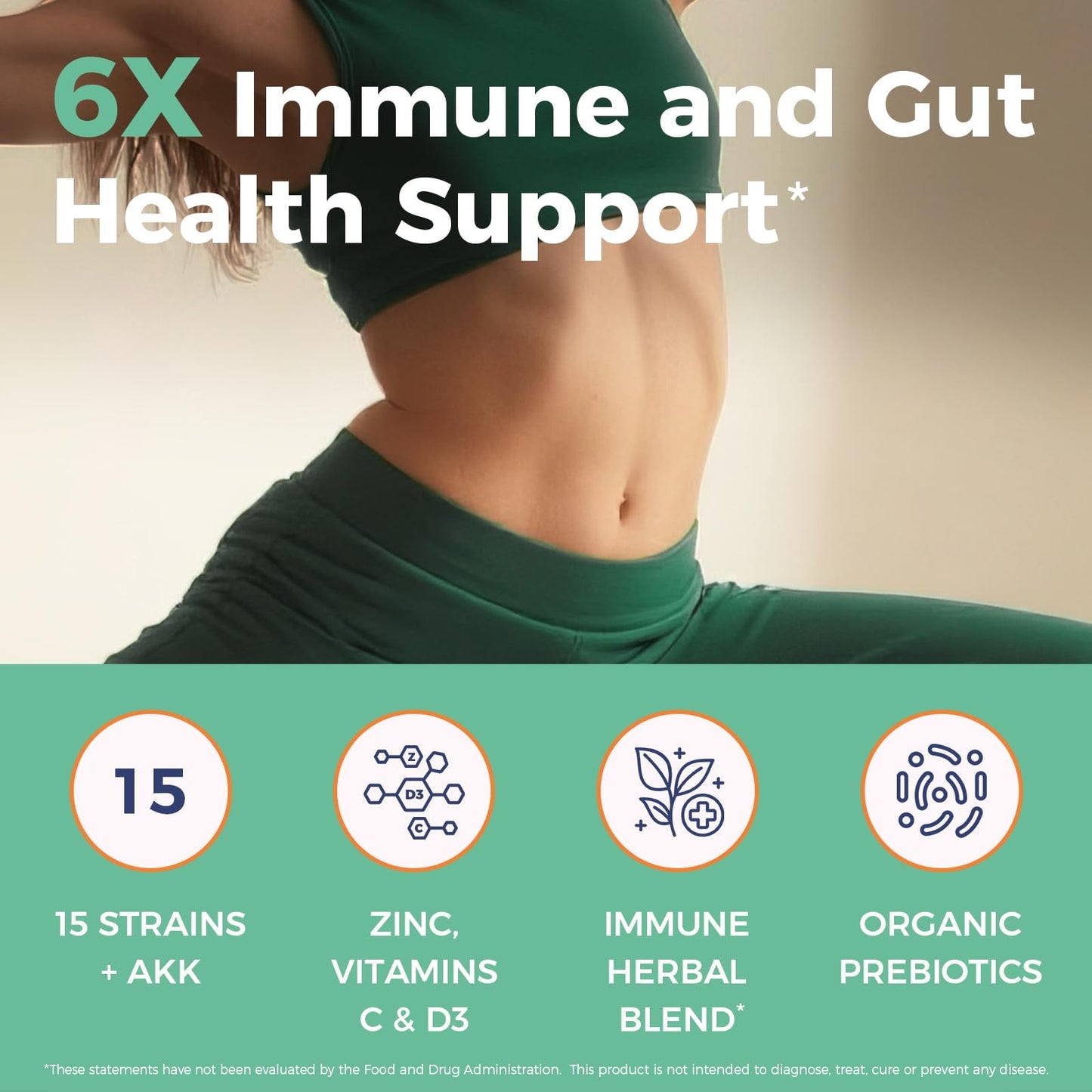 NewRhythm Probiotics for Immune Support Akkermansia Probiotic Supplement for Women & Men 30 Capsules