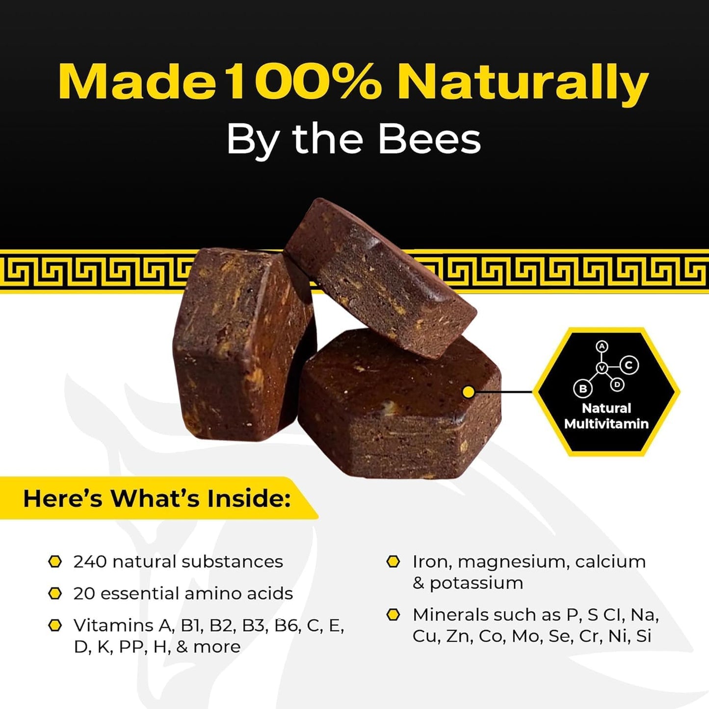 The Stampede Network Spartan Bee Bread Chewables Natural Multivitamin + Divine Nectar Honey, 1 Chewable