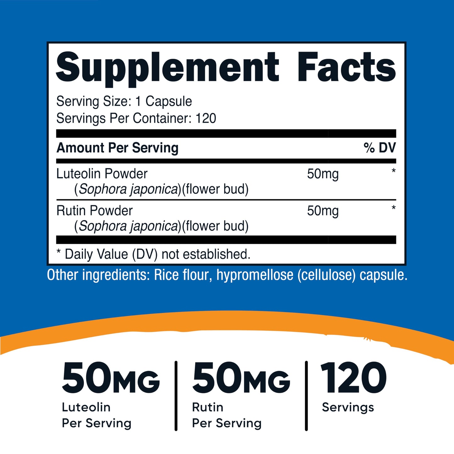 Nutricost Luteolin with Rutin Complex 100mg Capsules, 120 Count