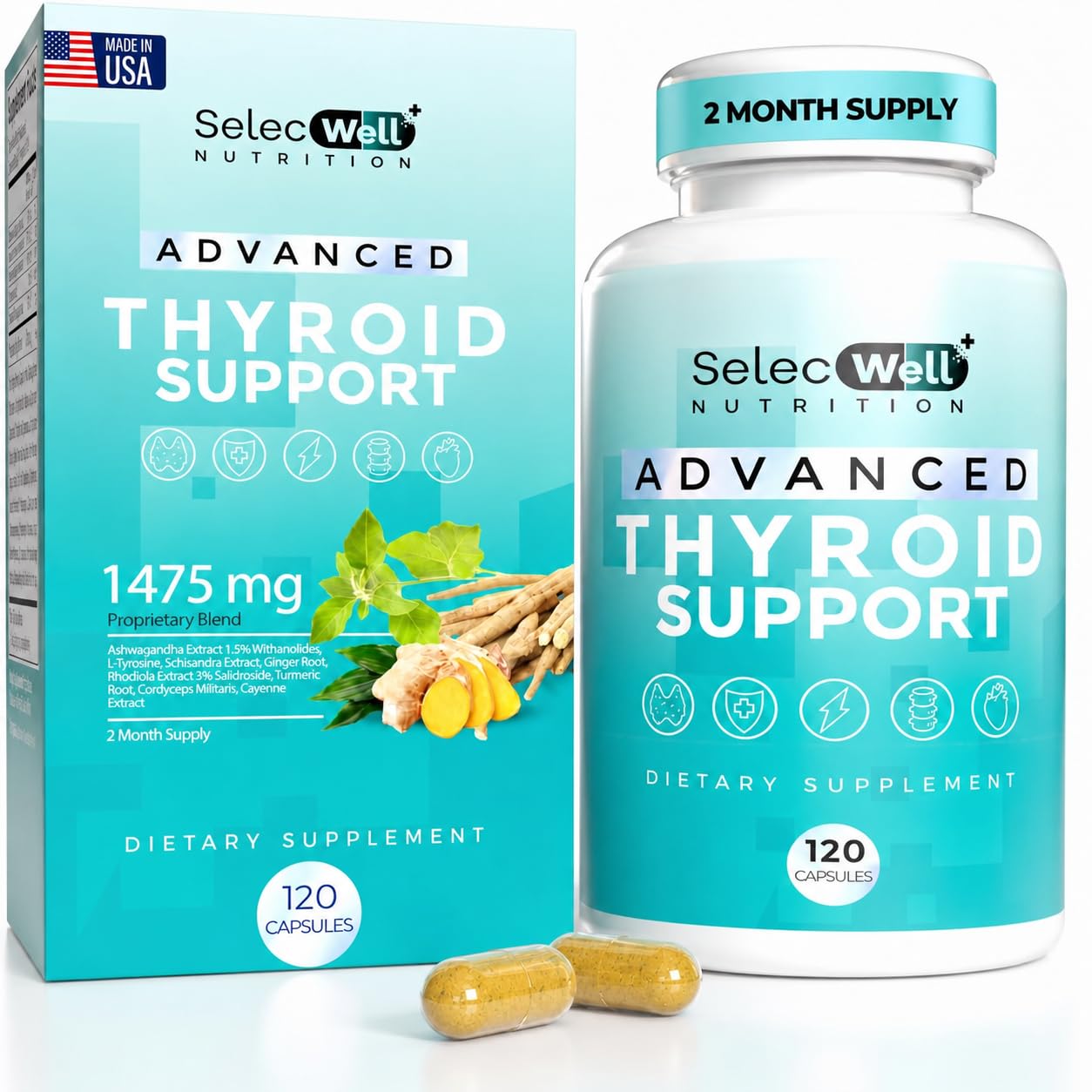 SelecWell Advanced Thyroid Support Capsule 120 Count