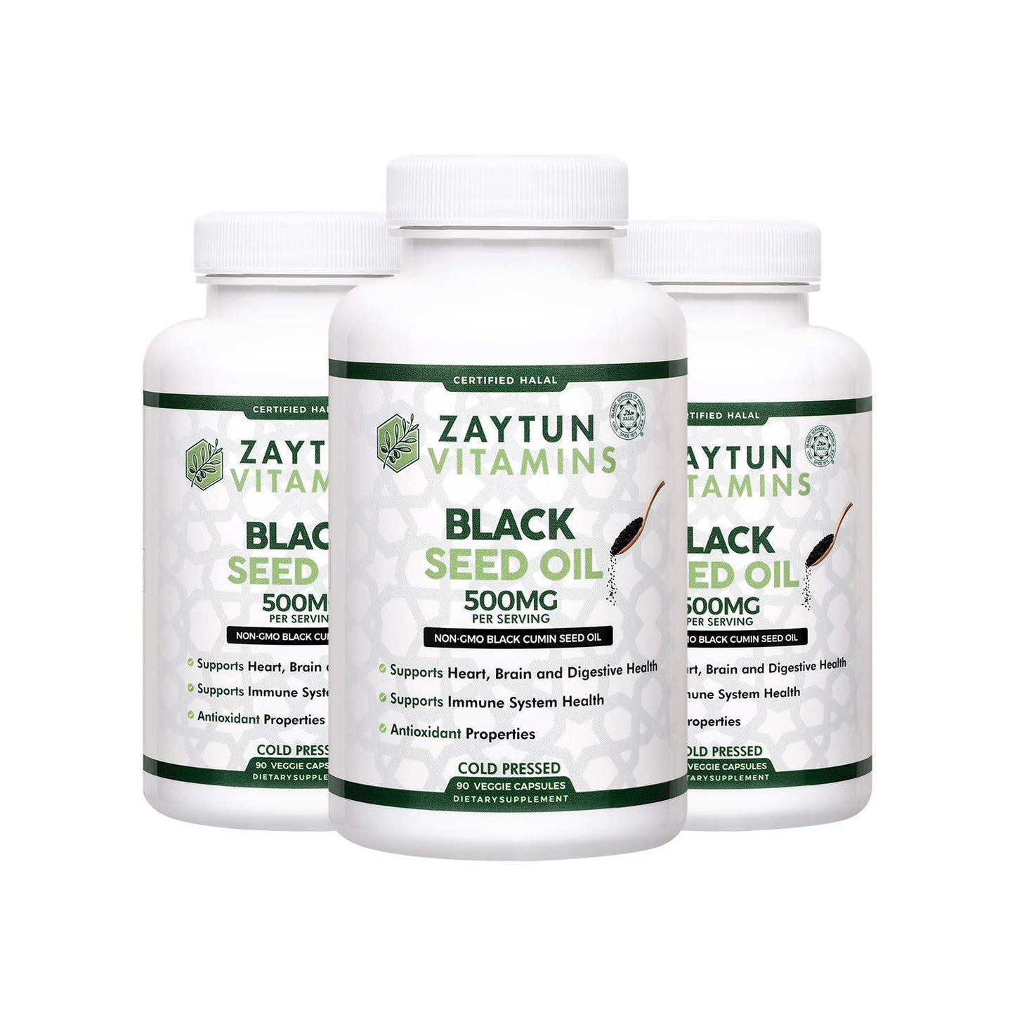 Zaytun Vitamins Halal Black Seed Oil Cold-Pressed Nigella Sativa 270 Capsules