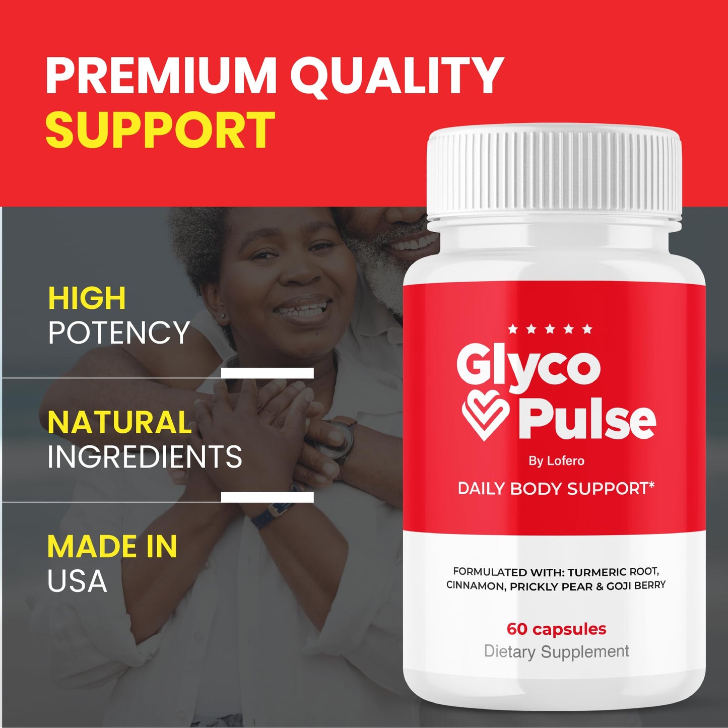Lofero GlycoPulse Capsules, Advanced Maximum Strength and Balance Support Formula, All-Natural Premium Multivitamin, 180 Capsules
