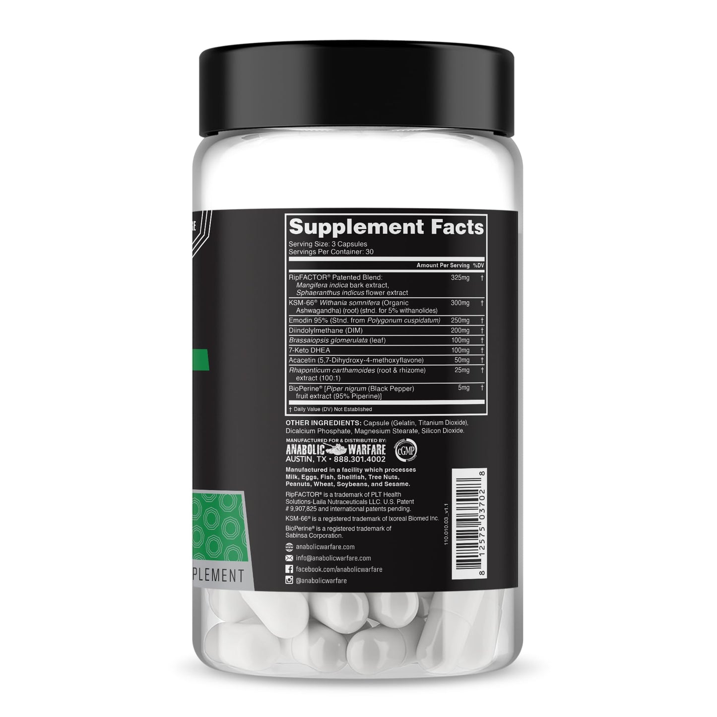 Anabolic Warfare Project Cuts Capsules 90 Count