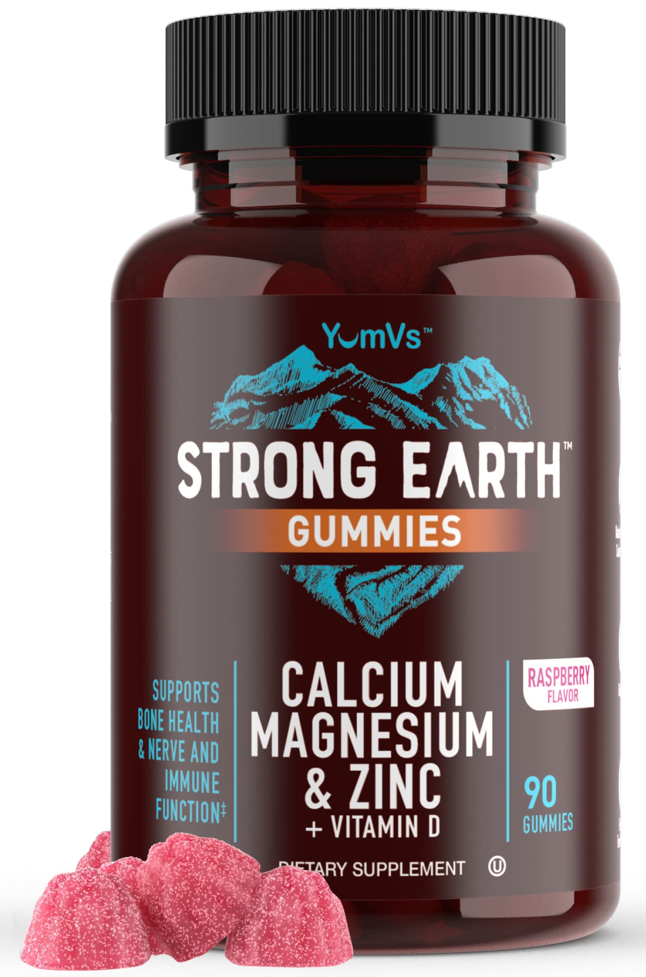 YUM-V'S Calcium, Magnesium, Zinc & Vitamin D Gummies, 90 Count
