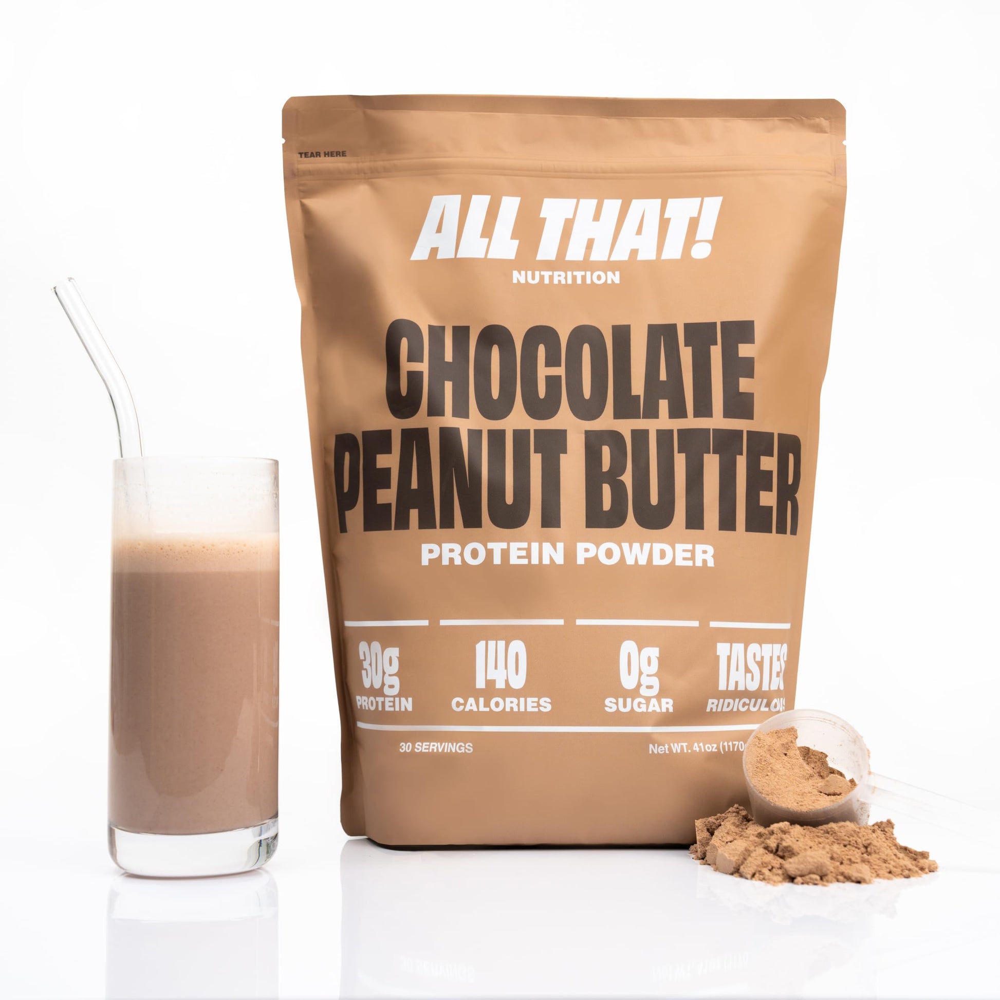ALL THAT! NUTRITION Chocolate Peanut Butter Protein Powder 41