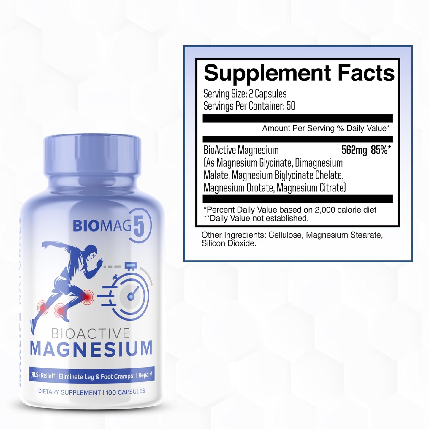 MAXLIFE NATURALS BioMag 5 Magnesium Complex Capsule, 100 Count