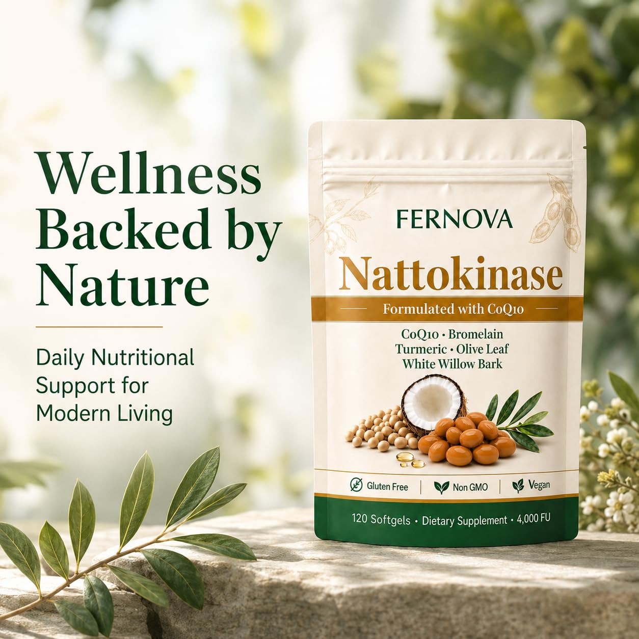 Voererh Fernova Nattokinase Softgel 120 Count