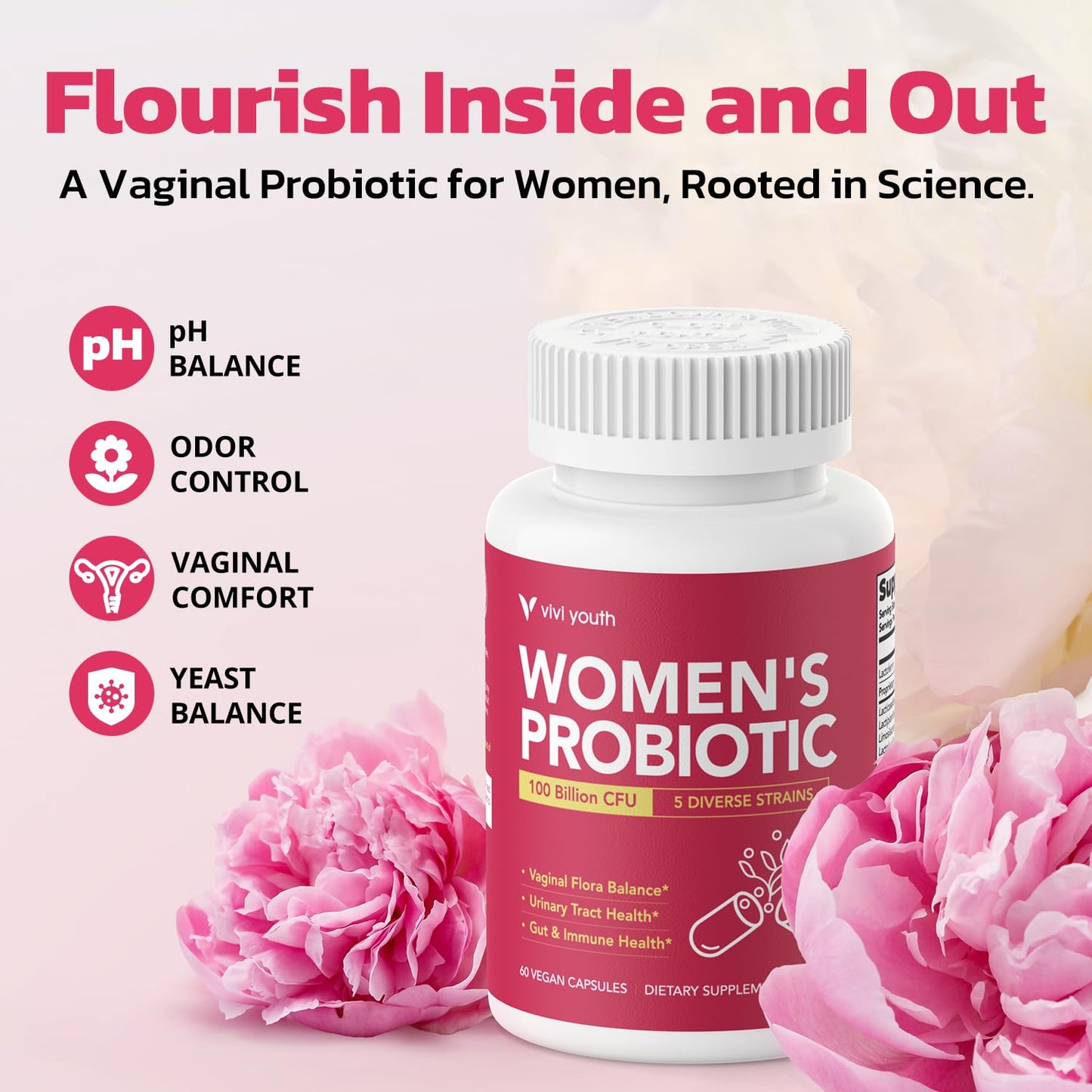 VIVI Youth Vaginal Probiotics Capsule, 60 Count
