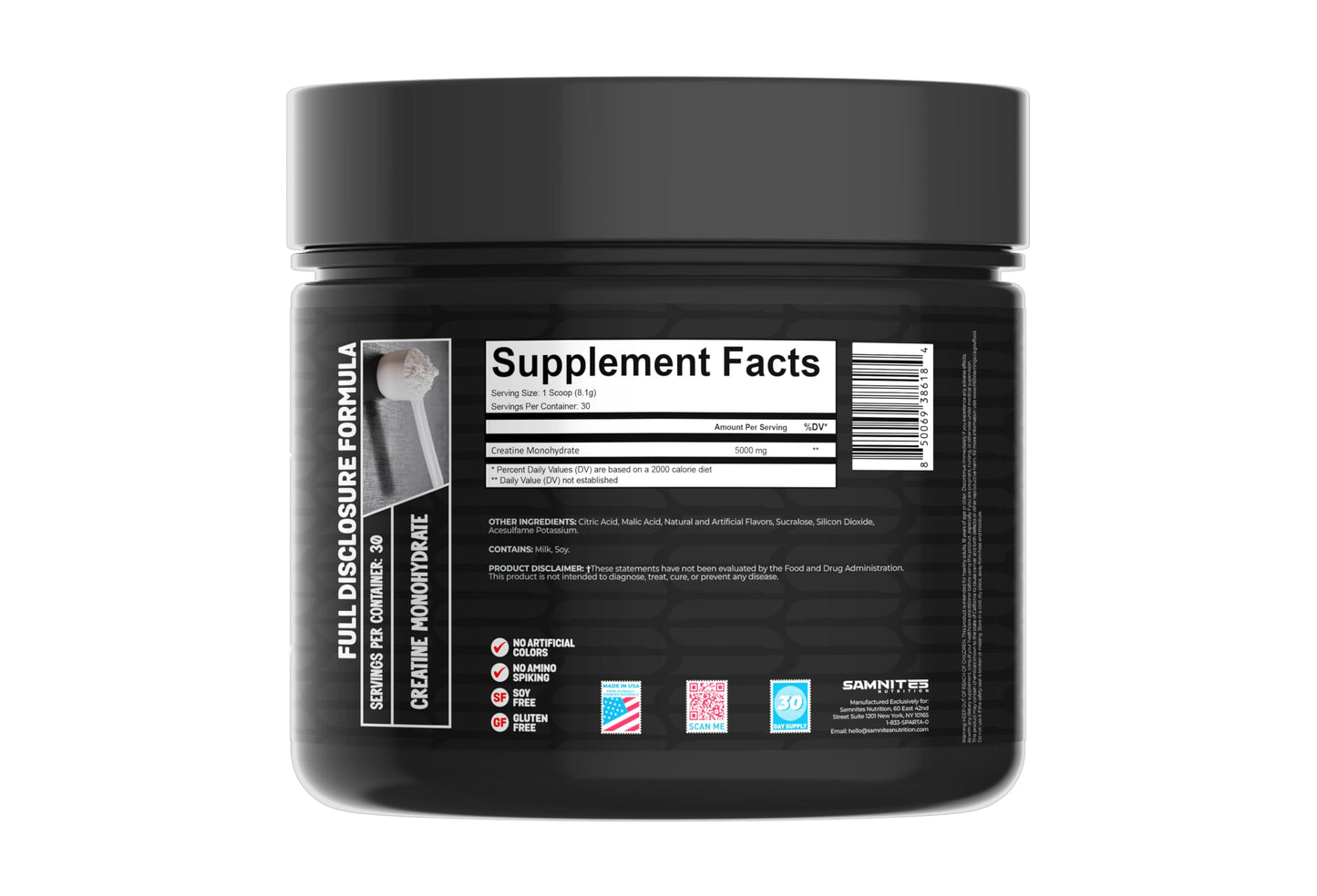 Samnites Nutrition Creatine Monohydrate Powder 20