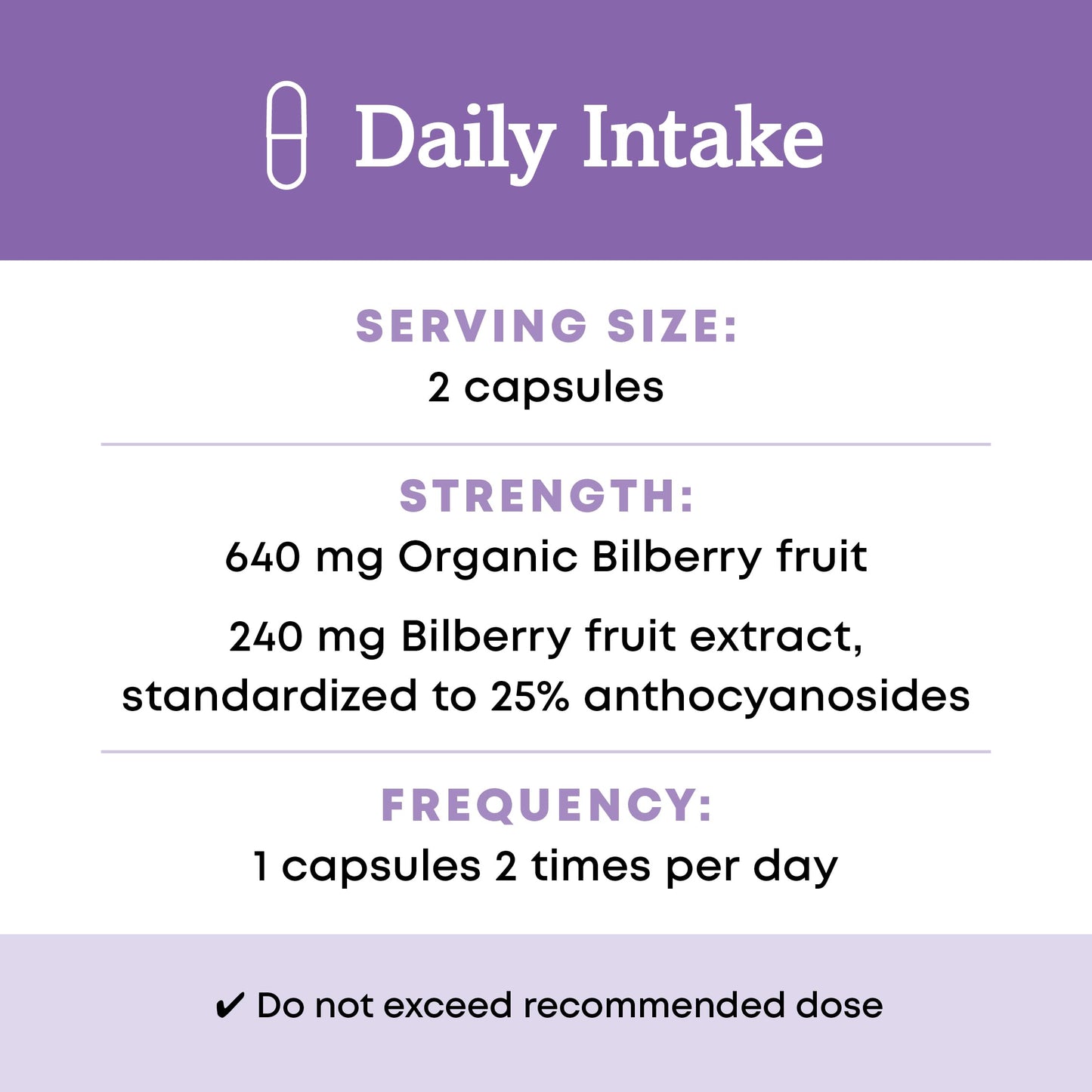 Oregon's Wild Harvest Bilberry Herbal Supplement Capsules, 60 Count