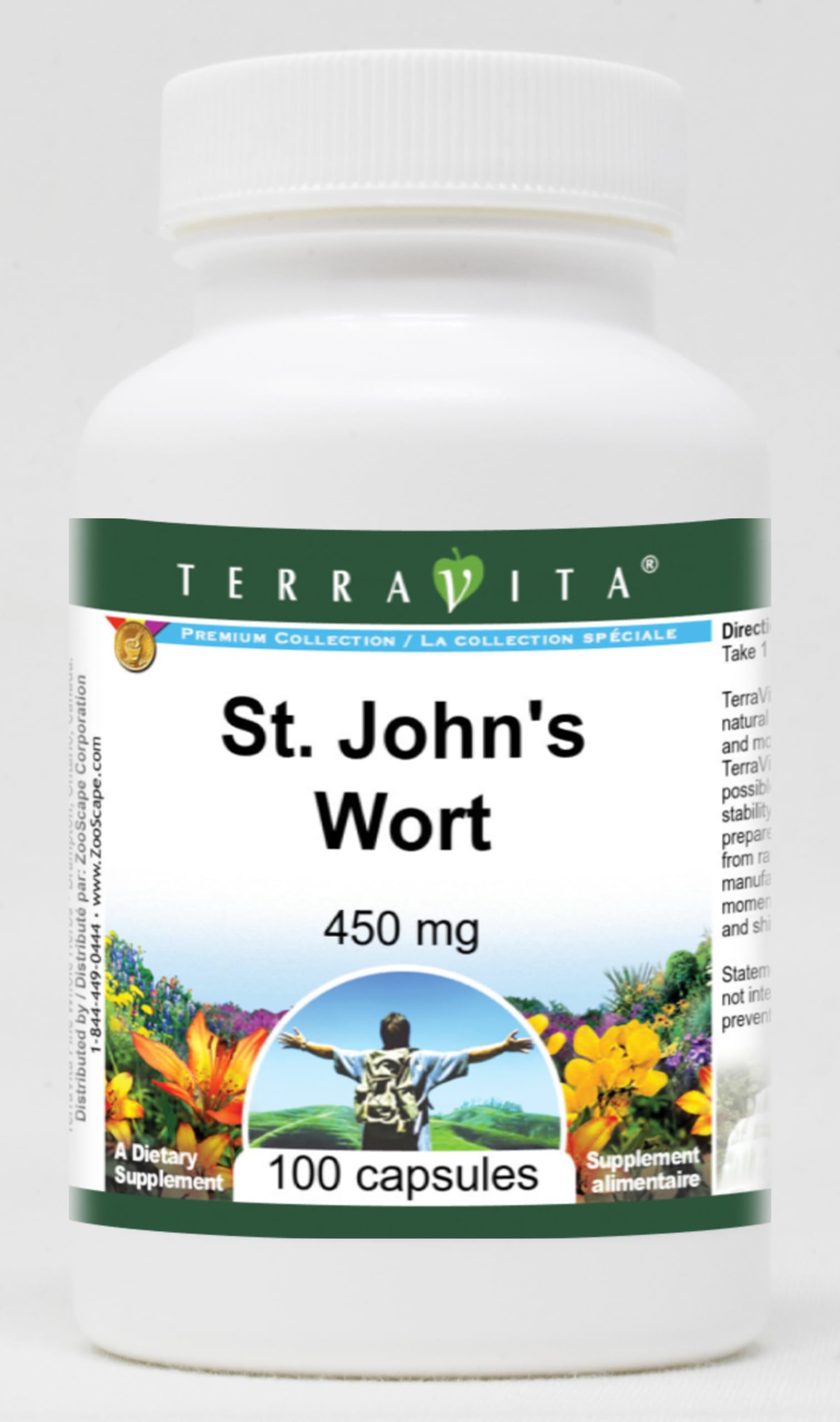 Terravita St. John's Wort 450 mg Capsules, 300 Capsules