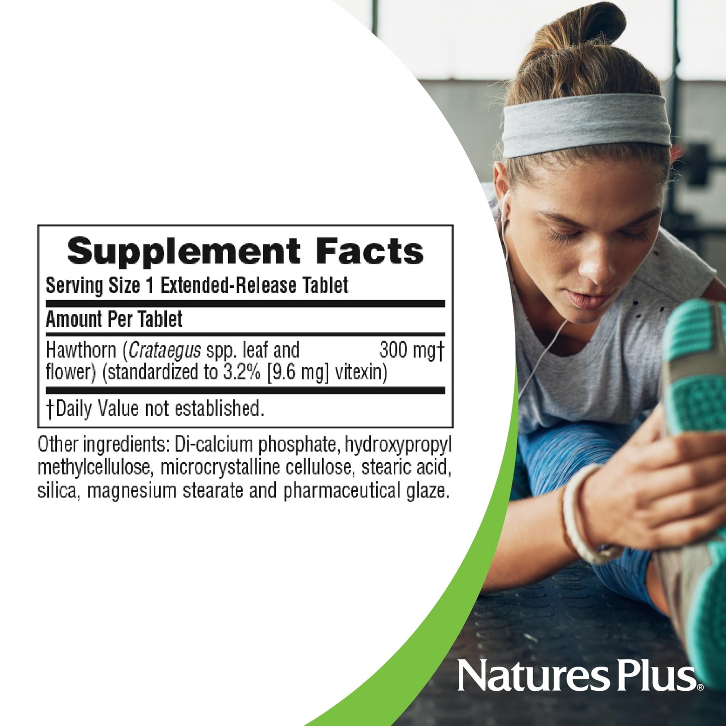 NaturesPlus Herbal Actives Extended Release Hawthorne Tablets 30 Count