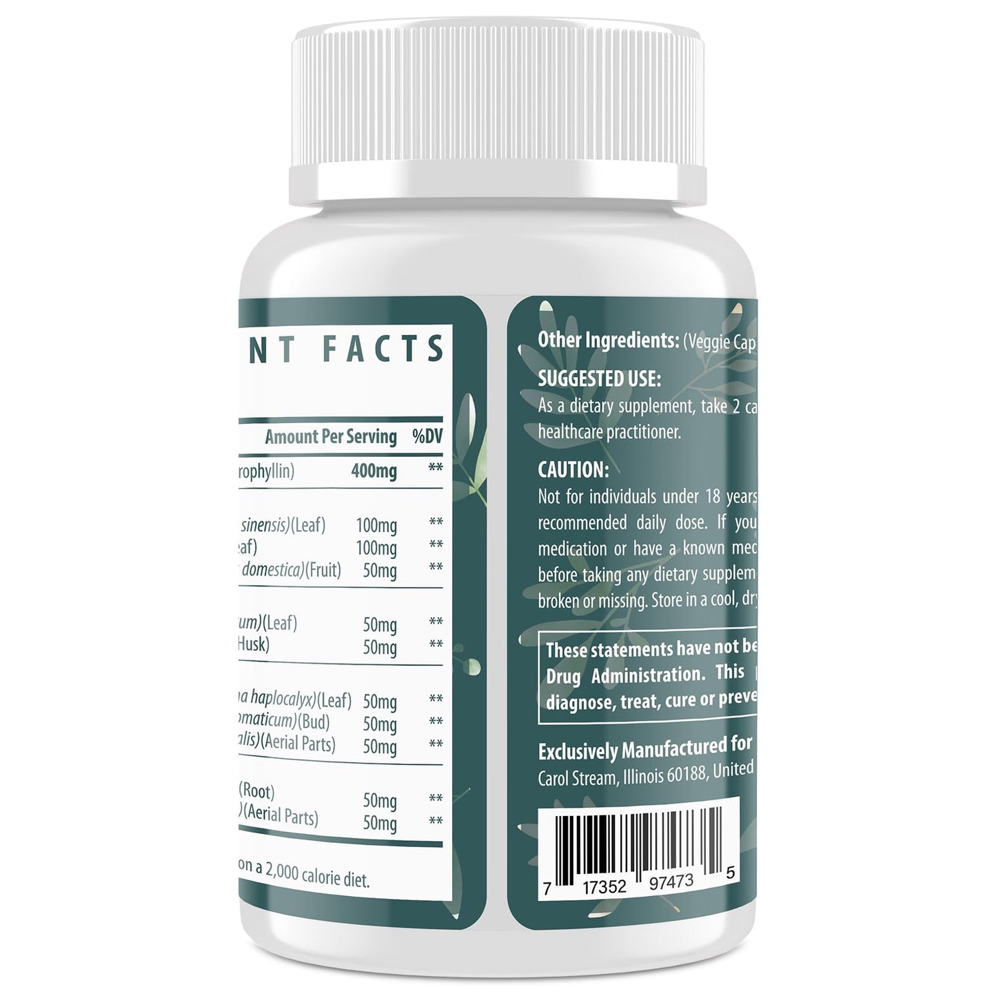 Flarovexorith Women's Body Deodorizing Supplement – Chlorophyll Capsules for Body Odor, Fresh Breath & Gut Detox, for Social Confidence – Vegan with Matcha Green Tea, Apple Cider Vinegar, 120 Capsules