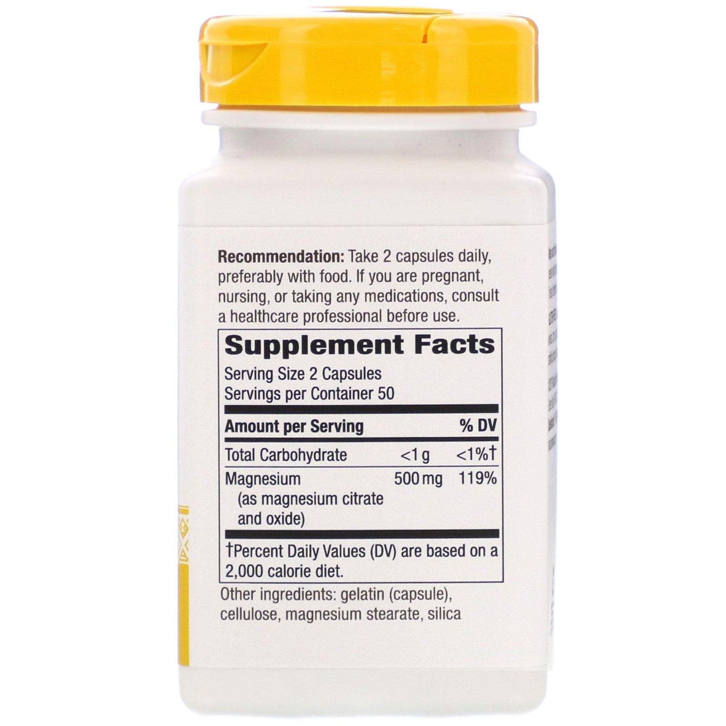 Nature's Way Magnesium 500 mg Capsules, 100 Count