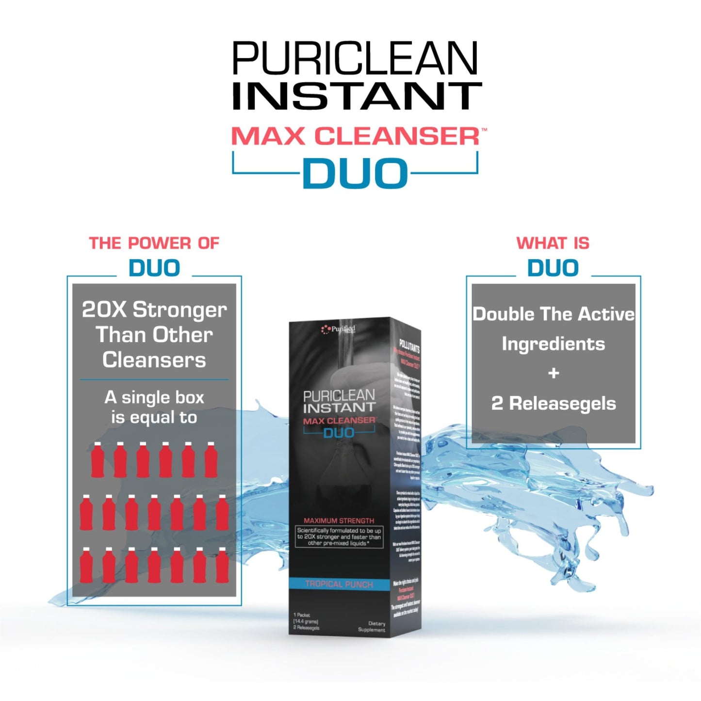 Wellgenix Puriclean Instant Max Cleanser Duo Powder & Softgels, 1 Packet