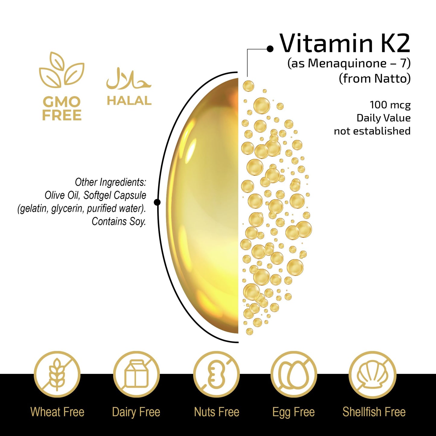 Fuelup Vitamin K2 MK-7 100 mcg Softgels, 60 Count