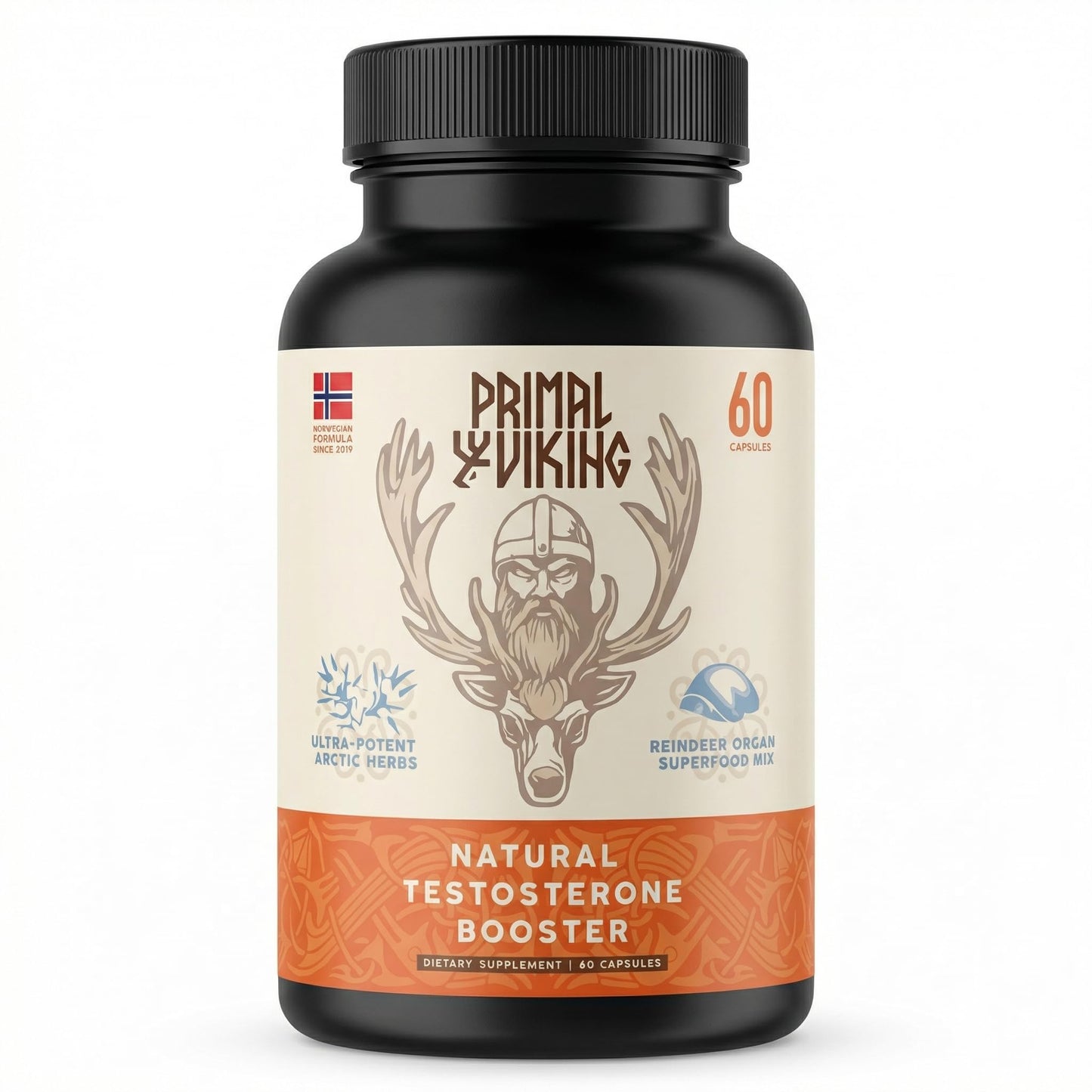 Primal Viking Men Wellness and Vitality Supplement Capsule 60 Count