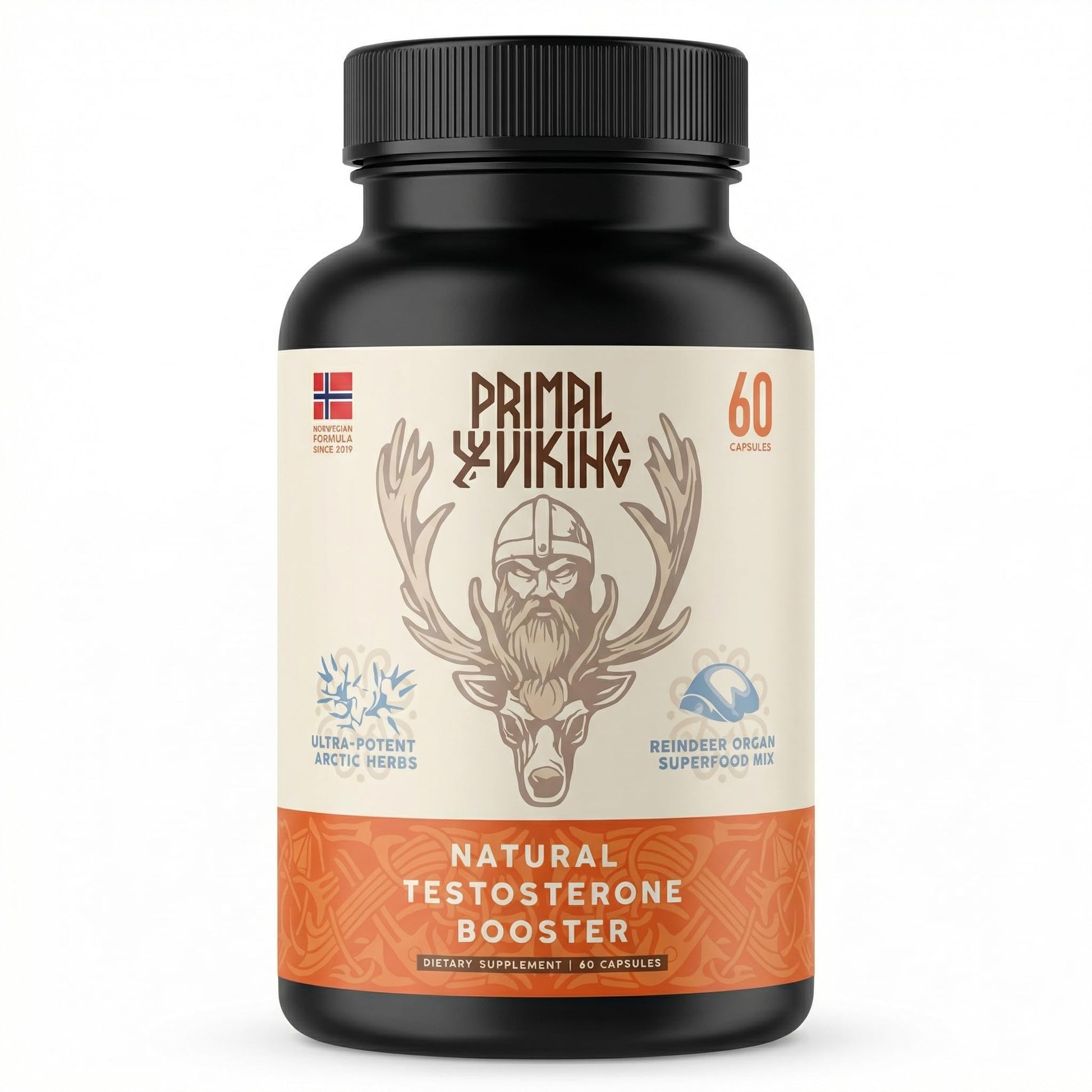 Primal Viking Men Wellness and Vitality Supplement Capsule 60 Count