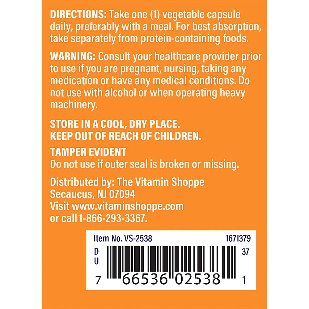 The Vitamin Shoppe L-Tryptophan 500mg Sleep Quality & Mood Support Capsule, 120 Count
