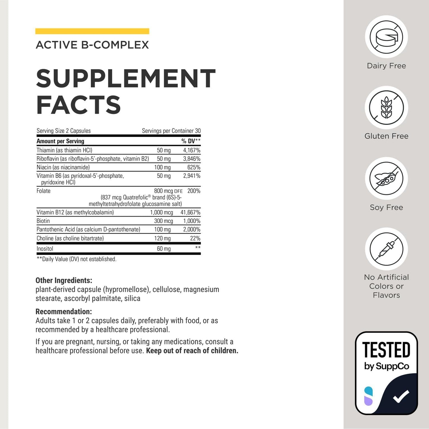 Integrative Therapeutics Active B-Complex, 60 Capsules