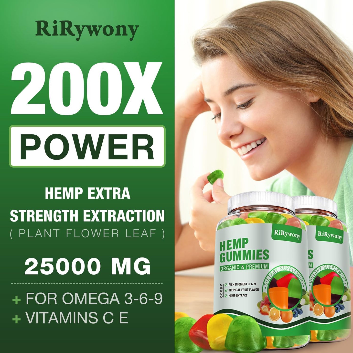 RiRywony Health Hemp Gummies, Gummies, 240 Count