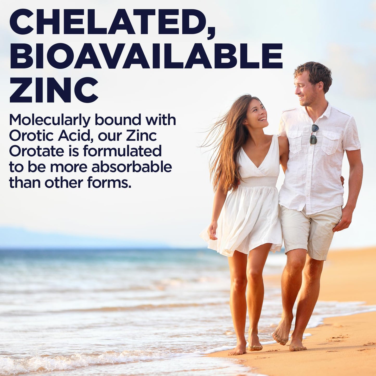 KAL Zinc Orotate 30mg, Sustained Release, Chelated Zinc Tablets, 90 Tablets