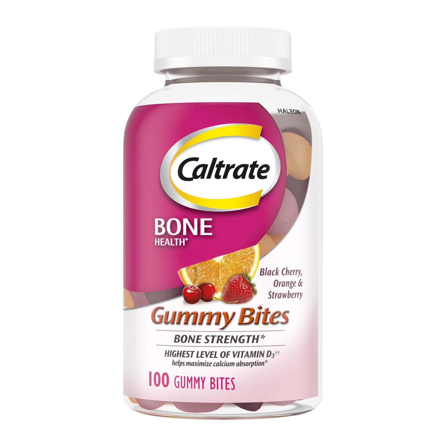 Caltrate Gummy Bites 600 Plus D3 Vitamin D and Calcium Supplement, 100 Count